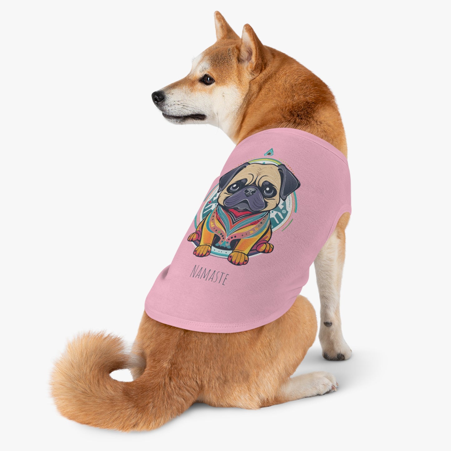 Namaste Pug Pet Tank Top, Stylish Dog Apparel, Yoga Pet Wear, Pet Summer Outfit, Dog Lover Gift, Funny Dog Shirt