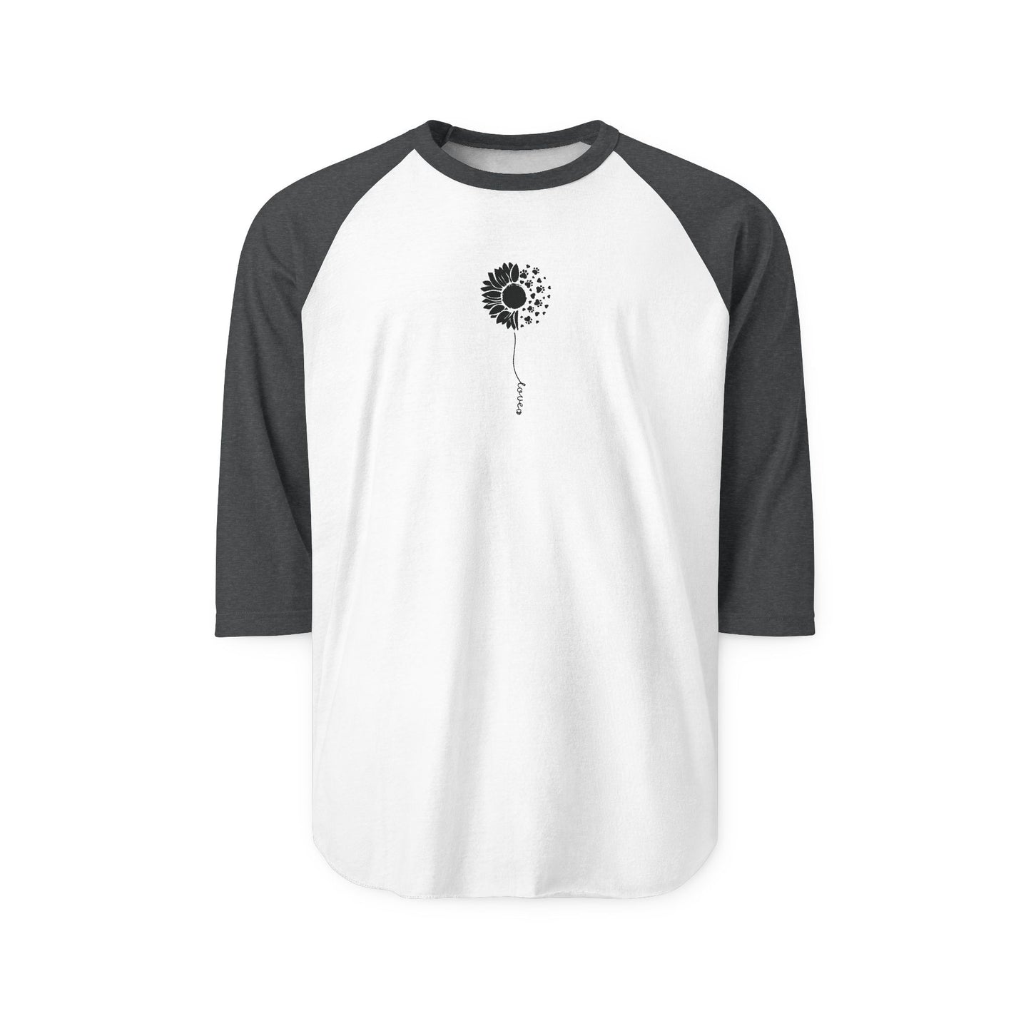 Raglan Shirt Paw Love Sunflower Collection Pet Lover Gift