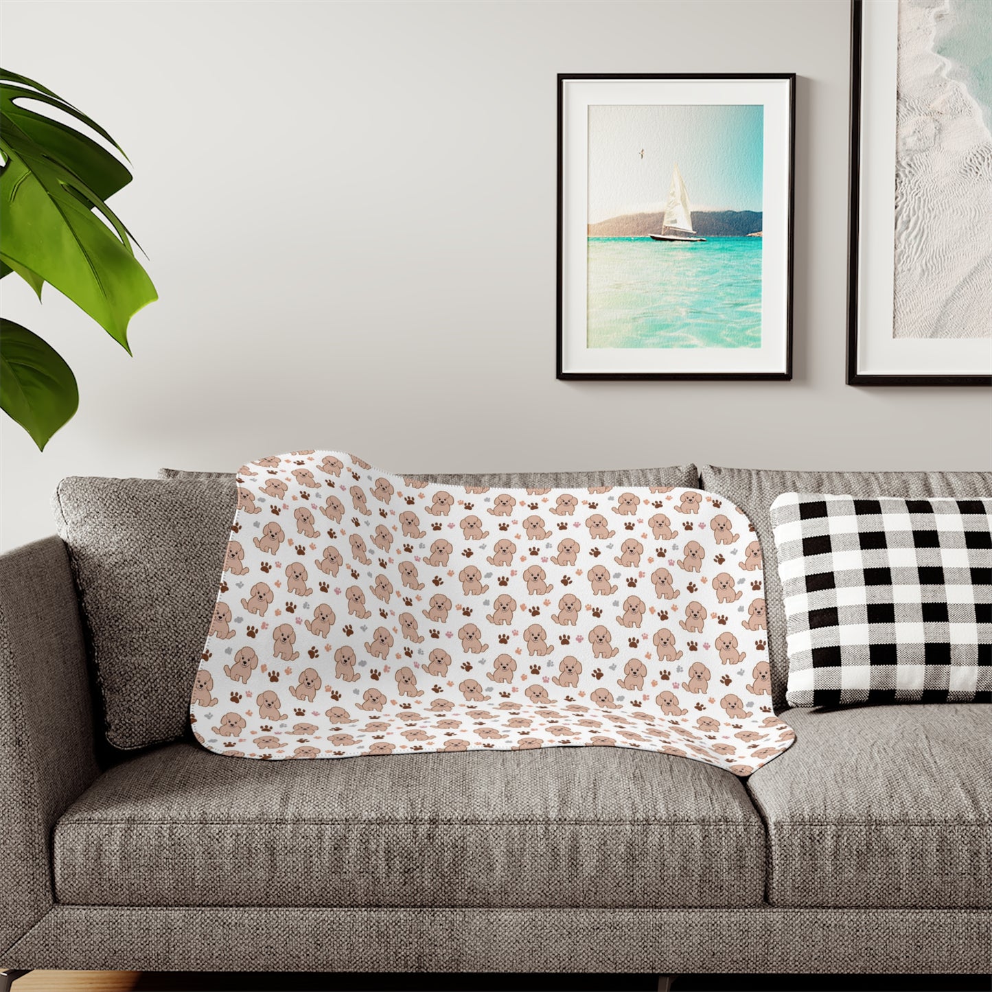 Cozy Sherpa Blanket, Soft Two-Tone Design, Perfect for Snuggling, Home Decor, Gift for All Occasions, Holiday Decor, Comfort
