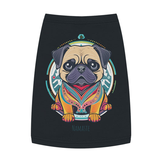 Namaste Pug Pet Tank Top, Stylish Dog Apparel, Yoga Pet Wear, Pet Summer Outfit, Dog Lover Gift, Funny Dog Shirt
