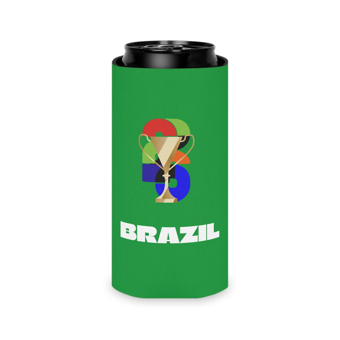 Brazil Soccer Can Cooler - Brazil Football Fan Koozie for Game Day (2026)
