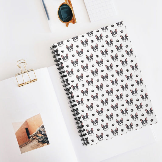 French Bulldog Spiral Notebook, Cute Dog Lover Journal, Pet Memory Book, School Supplies, Birthday Gift for Dog Owners