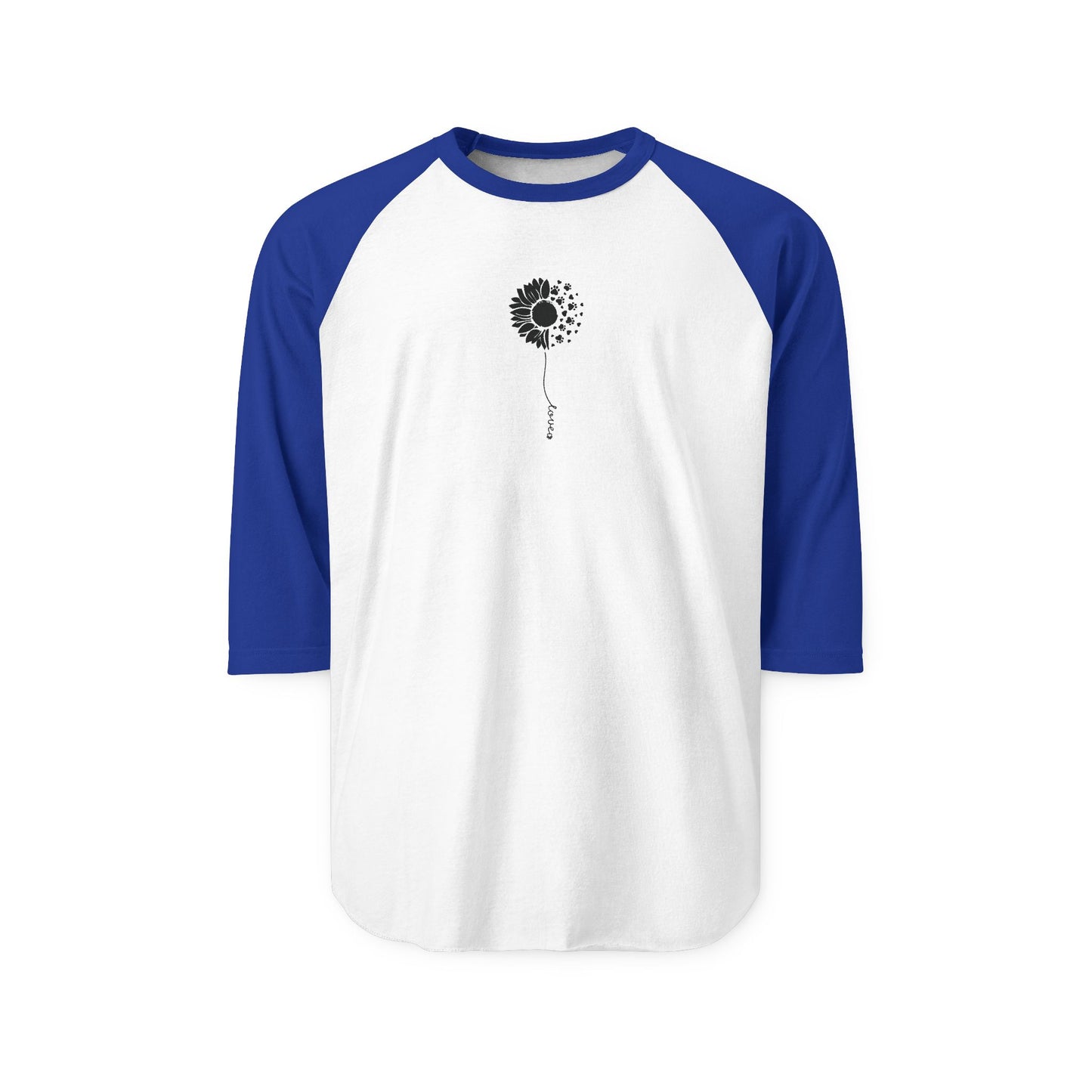 Raglan Shirt Paw Love Sunflower Collection Pet Lover Gift