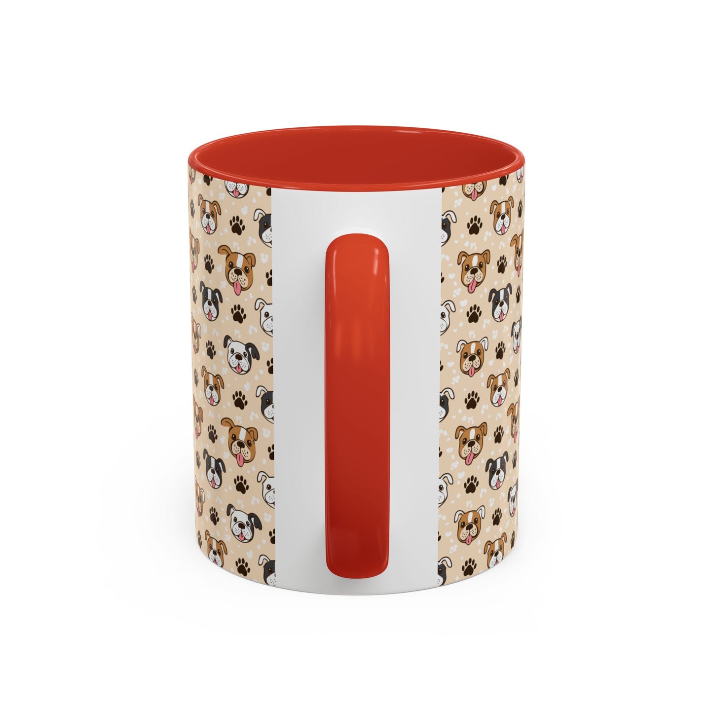 Coffee Mug, English Bulldog and Paw Print Print, Dog Lover Gift, Animal Lover, Pet Owner, Cute Mug, Ceramic Cup
