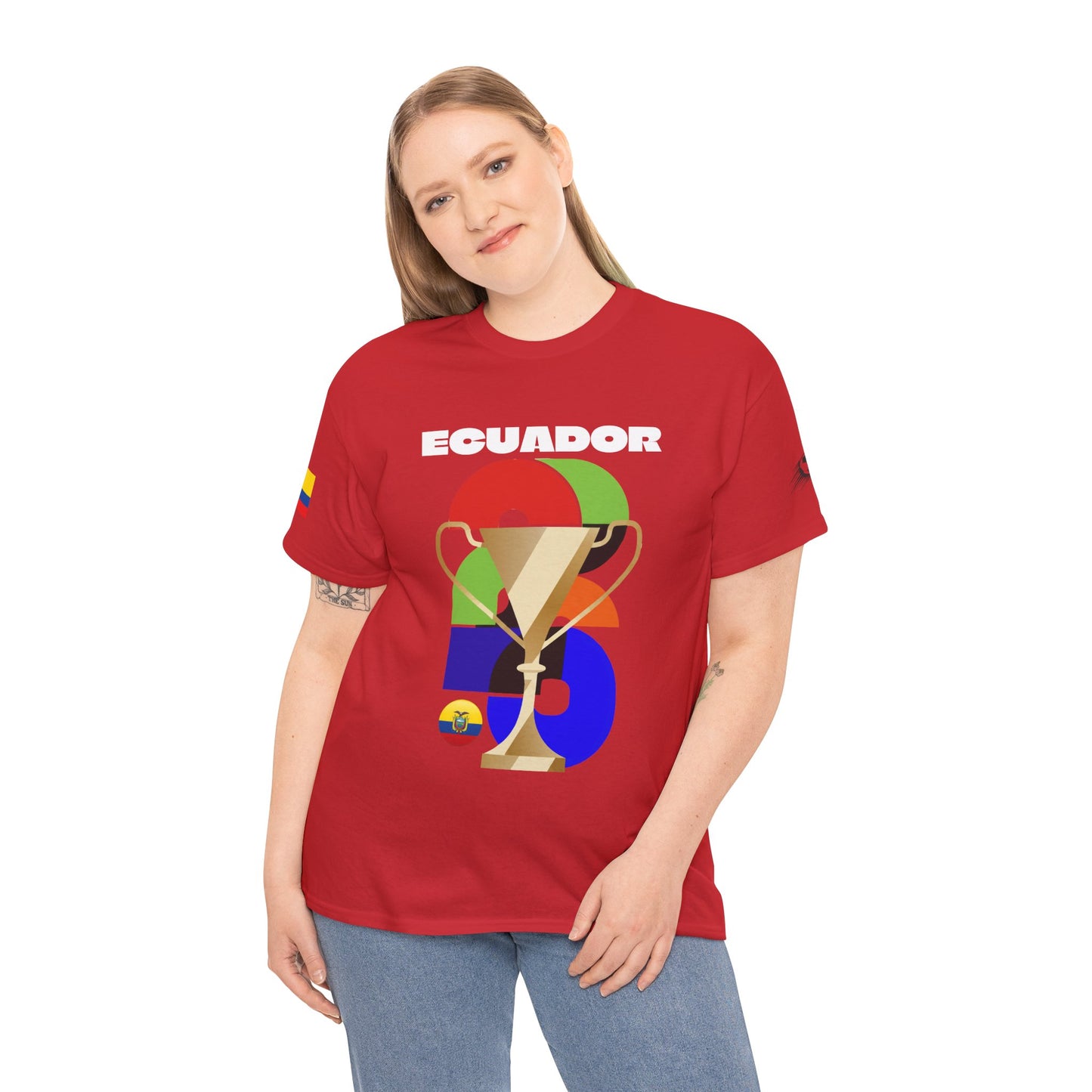 Ecuador Football T-Shirt - Unisex Ecuador Soccer Fan Tee with Flag (2026)