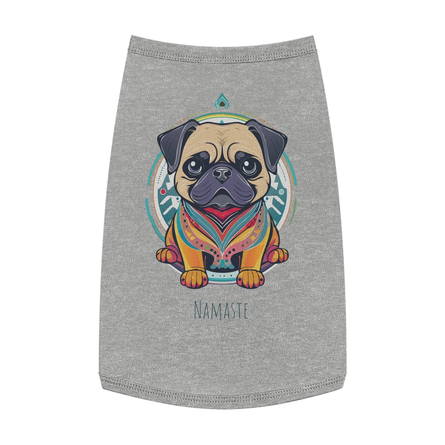 Namaste Pug Pet Tank Top, Stylish Dog Apparel, Yoga Pet Wear, Pet Summer Outfit, Dog Lover Gift, Funny Dog Shirt