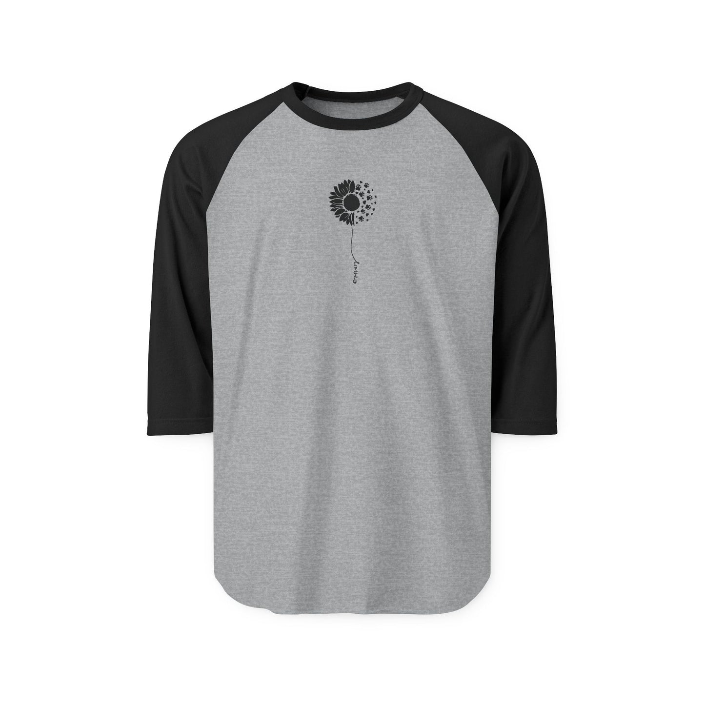 Raglan Shirt Paw Love Sunflower Collection Pet Lover Gift
