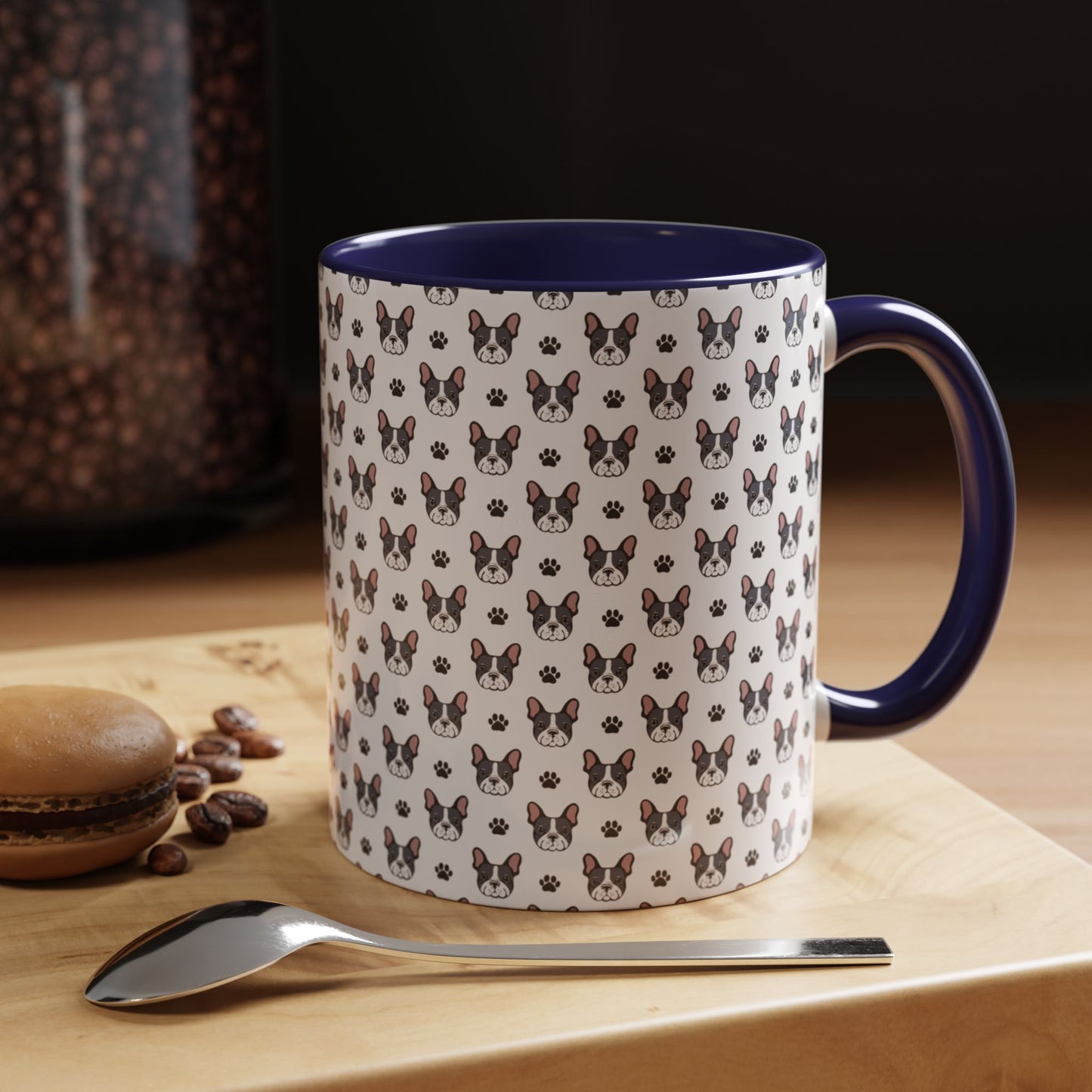 Cute French Bulldog Accent Coffee Mug | Pet Lover Gift, Animal Mug, Dog Lover Coffee Cup, Gift for Dog Owners, Frenchie Design