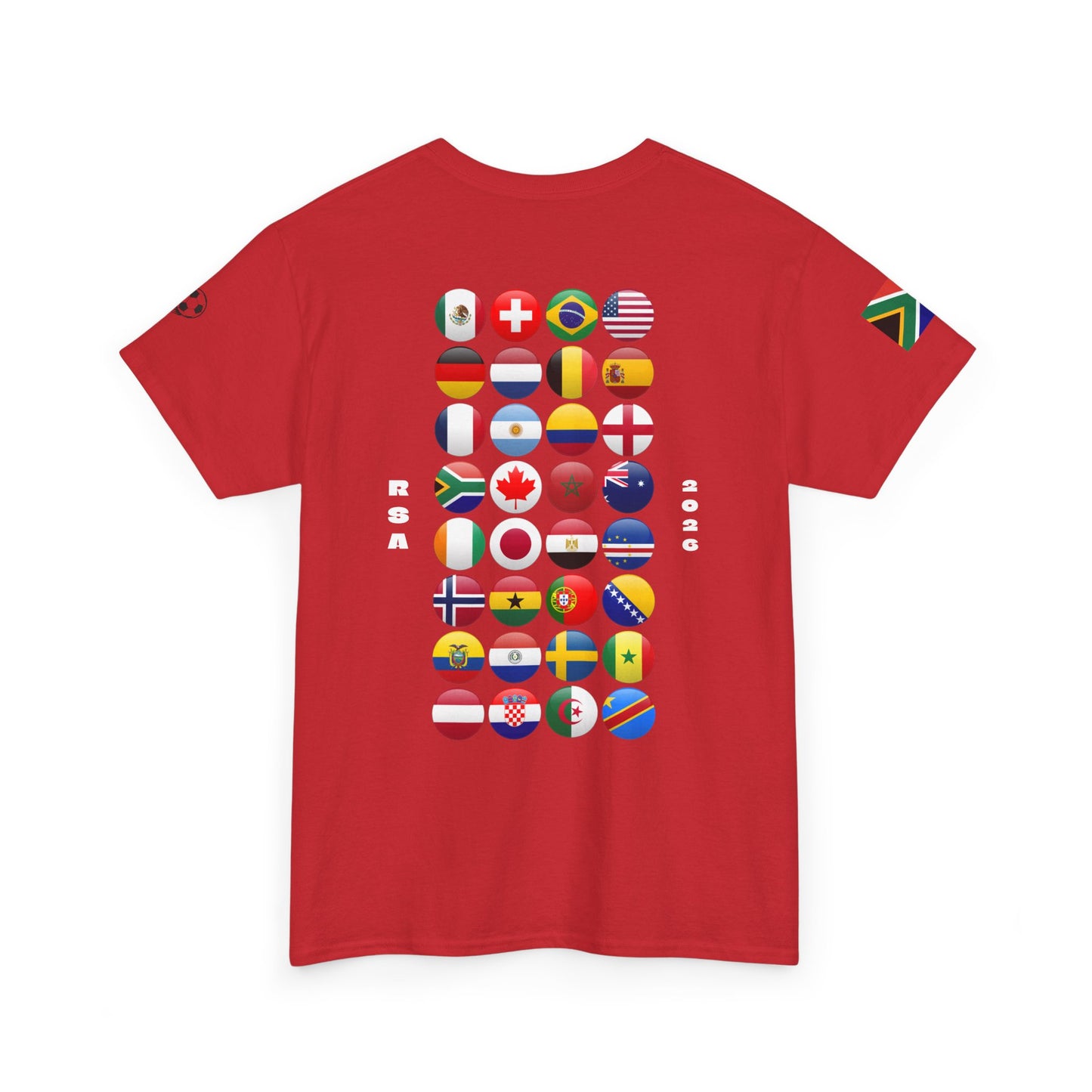 South Africa Football T-Shirt - Unisex South Africa Soccer Fan Tee with Flag (2026)
