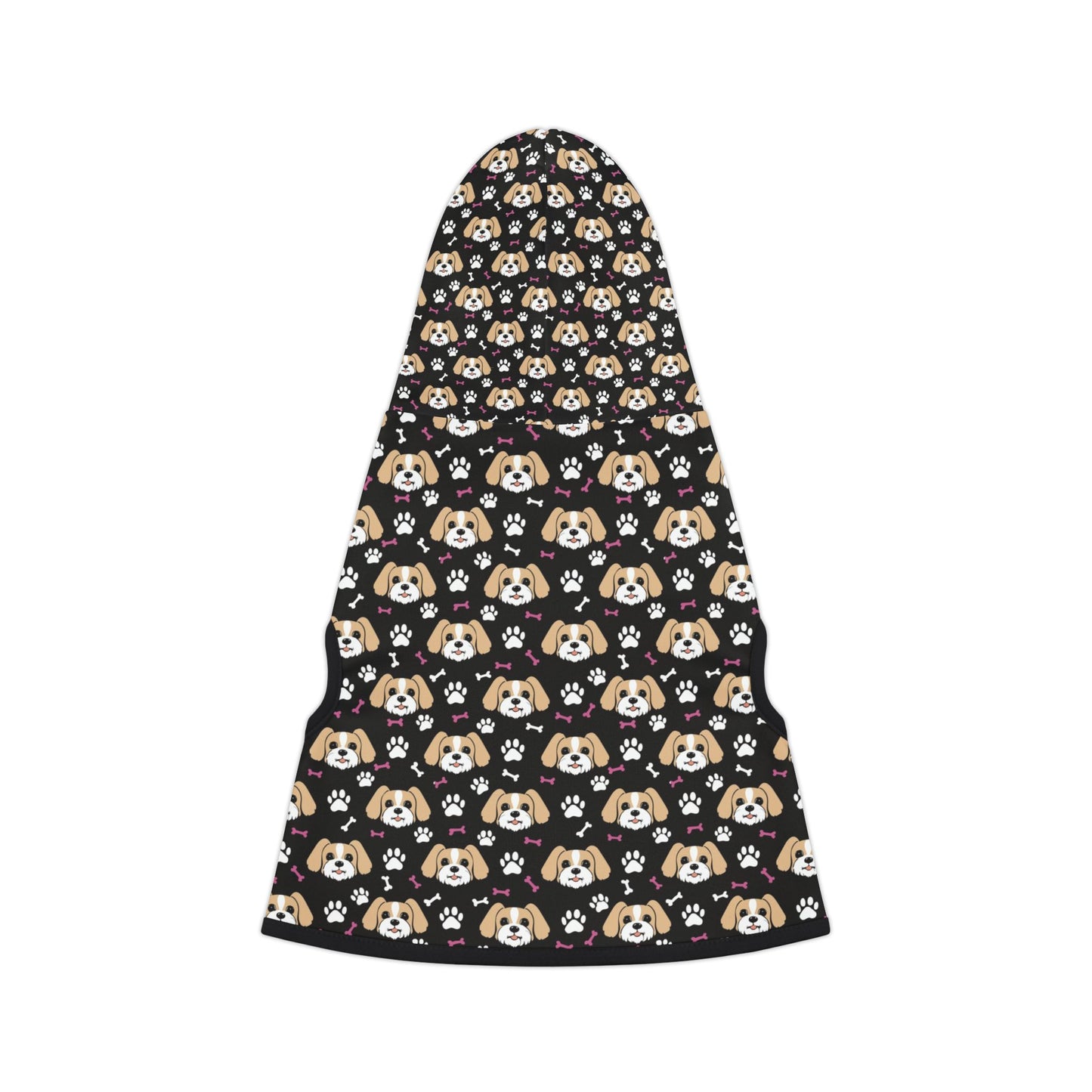 Shitzu Bone and Paw Print Pet Hoodie - Dog Lover Gift, Animal Print Sweatshirt, Puppy Paw Print Hoodie, Cute Dog Design Pullover, Pet Owner