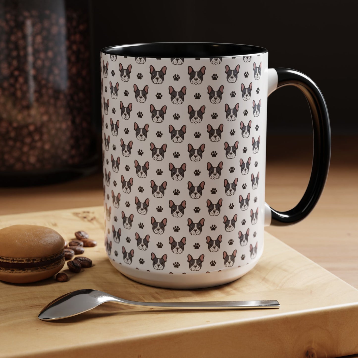Cute French Bulldog Accent Coffee Mug | Pet Lover Gift, Animal Mug, Dog Lover Coffee Cup, Gift for Dog Owners, Frenchie Design