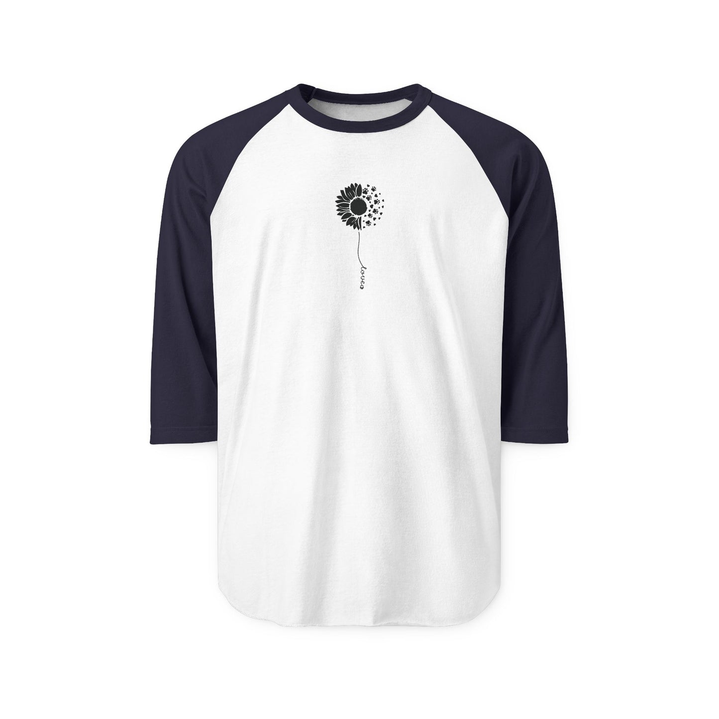 Raglan Shirt Paw Love Sunflower Collection Pet Lover Gift