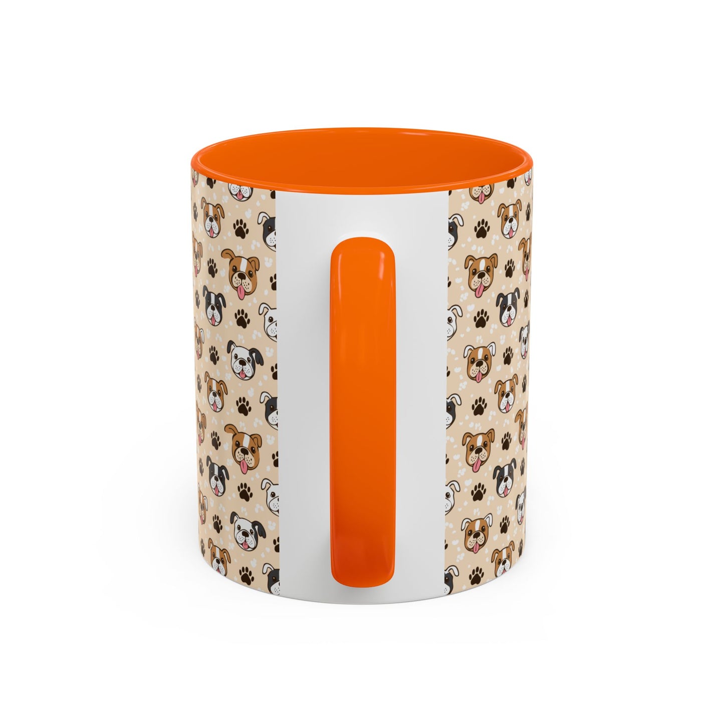 Coffee Mug, English Bulldog and Paw Print Print, Dog Lover Gift, Animal Lover, Pet Owner, Cute Mug, Ceramic Cup