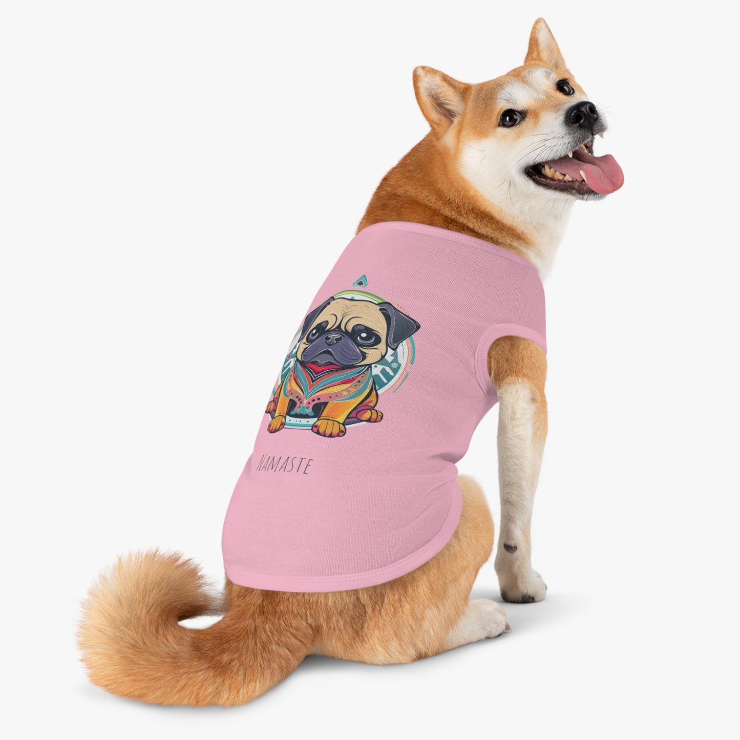 Namaste Pug Pet Tank Top, Stylish Dog Apparel, Yoga Pet Wear, Pet Summer Outfit, Dog Lover Gift, Funny Dog Shirt
