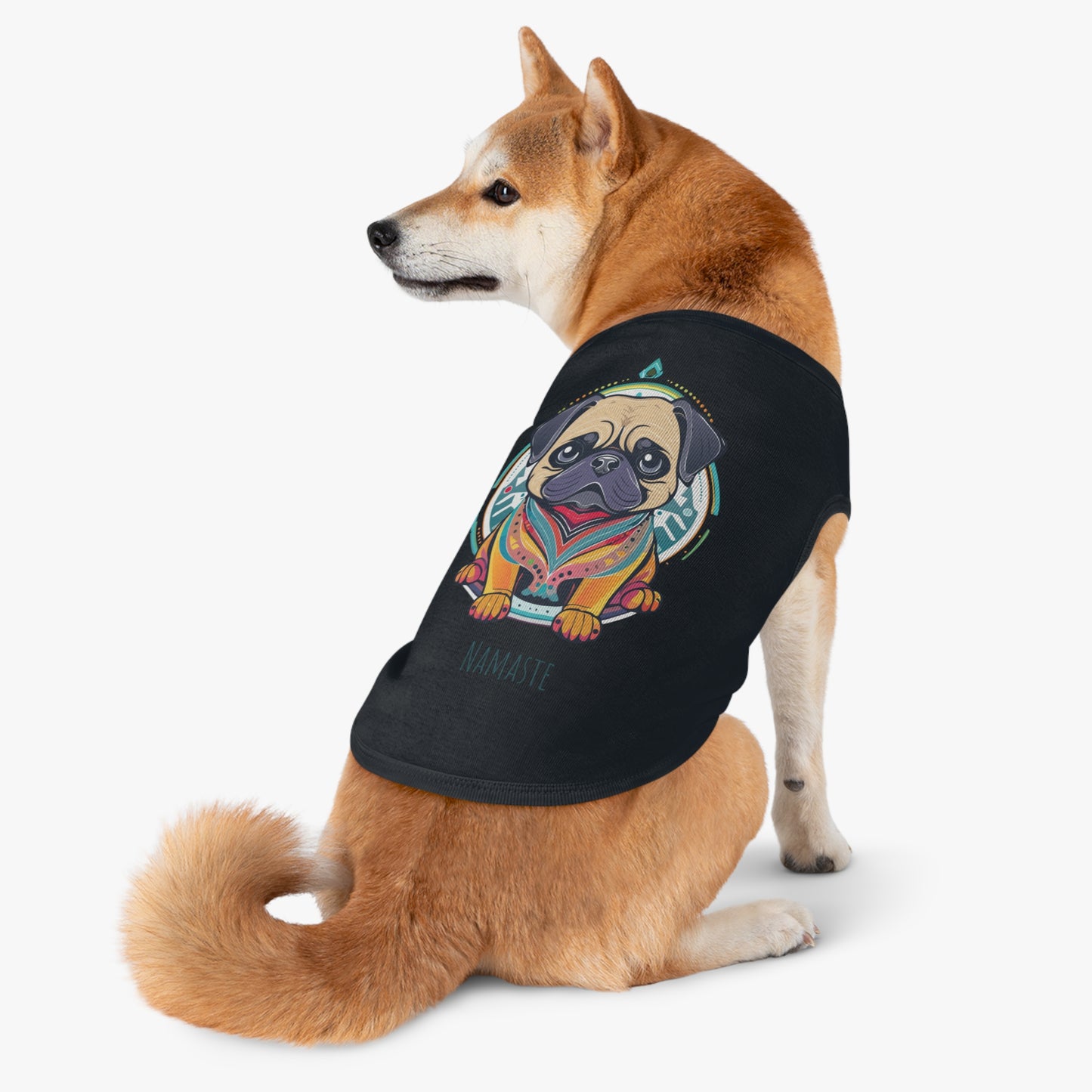 Namaste Pug Pet Tank Top, Stylish Dog Apparel, Yoga Pet Wear, Pet Summer Outfit, Dog Lover Gift, Funny Dog Shirt
