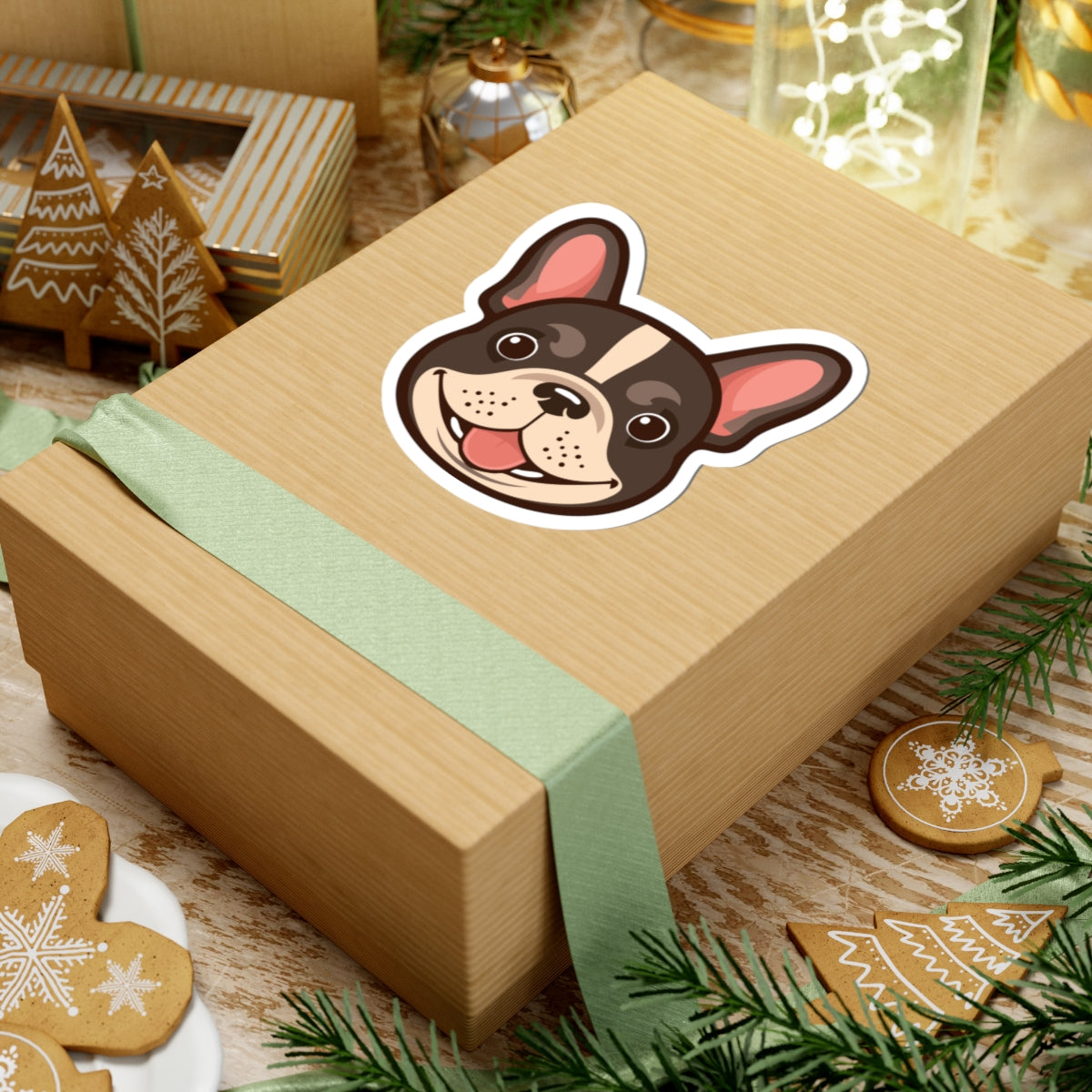 Cute French Bulldog Kiss-Cut Stickers for Dog Lovers, Laptop Decor, Journaling, Gift for Pet Owners, Frenchie Accessories