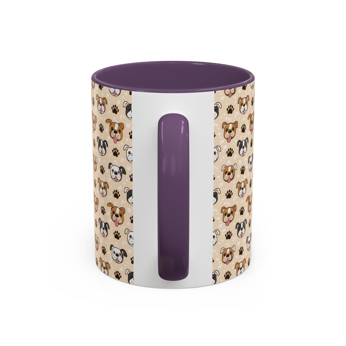 Coffee Mug, English Bulldog and Paw Print Print, Dog Lover Gift, Animal Lover, Pet Owner, Cute Mug, Ceramic Cup