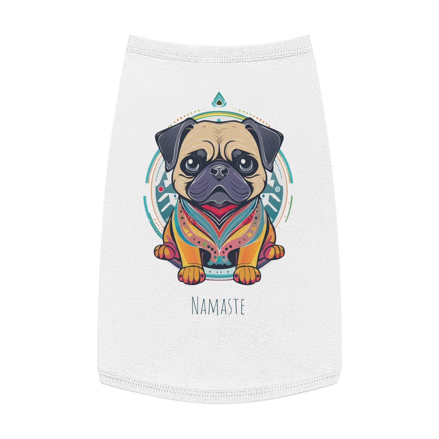Namaste Pug Pet Tank Top, Stylish Dog Apparel, Yoga Pet Wear, Pet Summer Outfit, Dog Lover Gift, Funny Dog Shirt