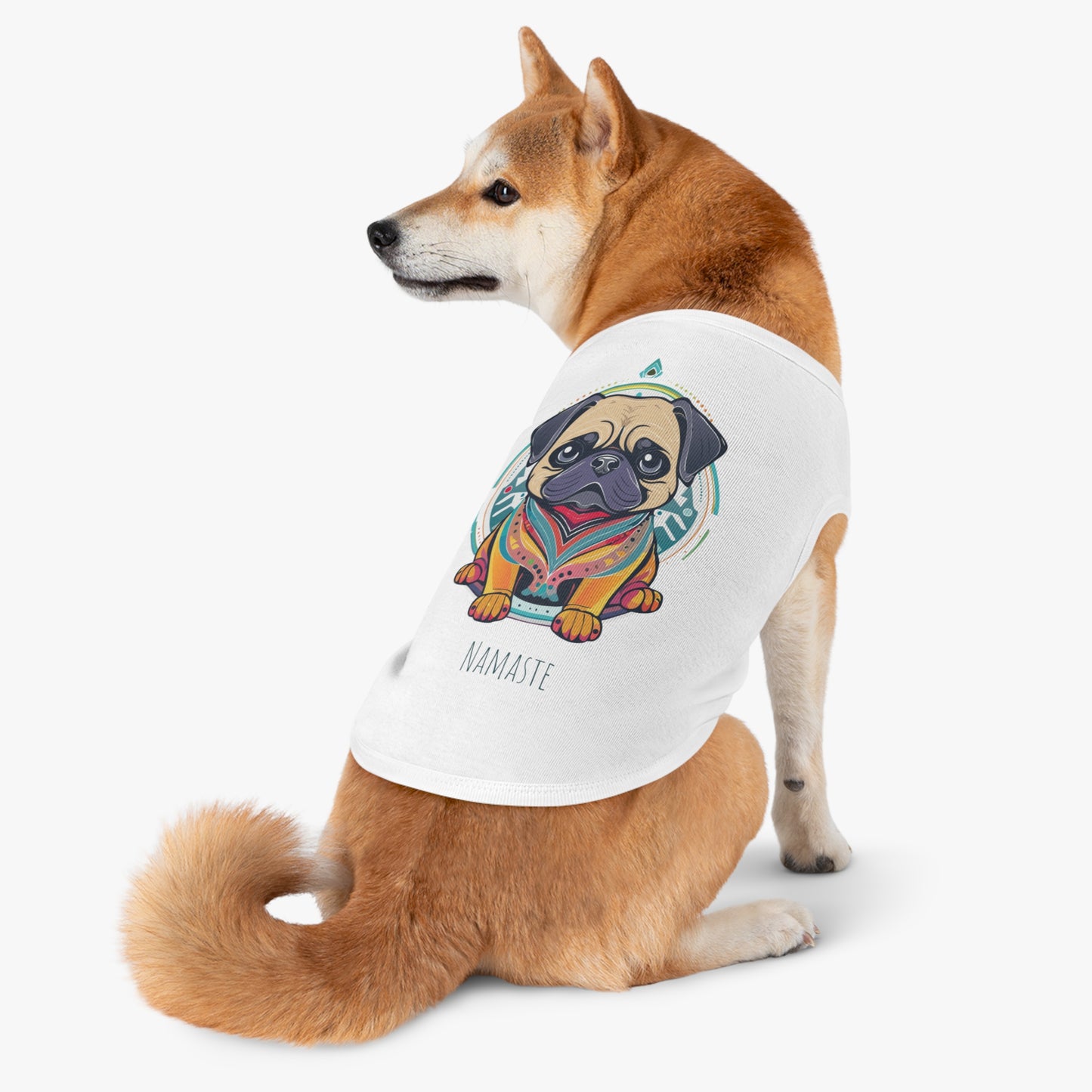 Namaste Pug Pet Tank Top, Stylish Dog Apparel, Yoga Pet Wear, Pet Summer Outfit, Dog Lover Gift, Funny Dog Shirt