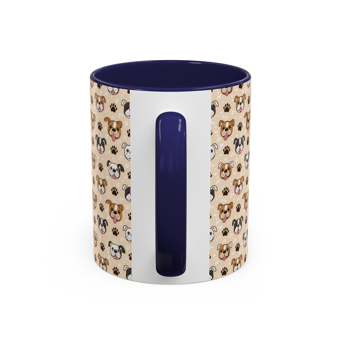 Coffee Mug, English Bulldog and Paw Print Print, Dog Lover Gift, Animal Lover, Pet Owner, Cute Mug, Ceramic Cup