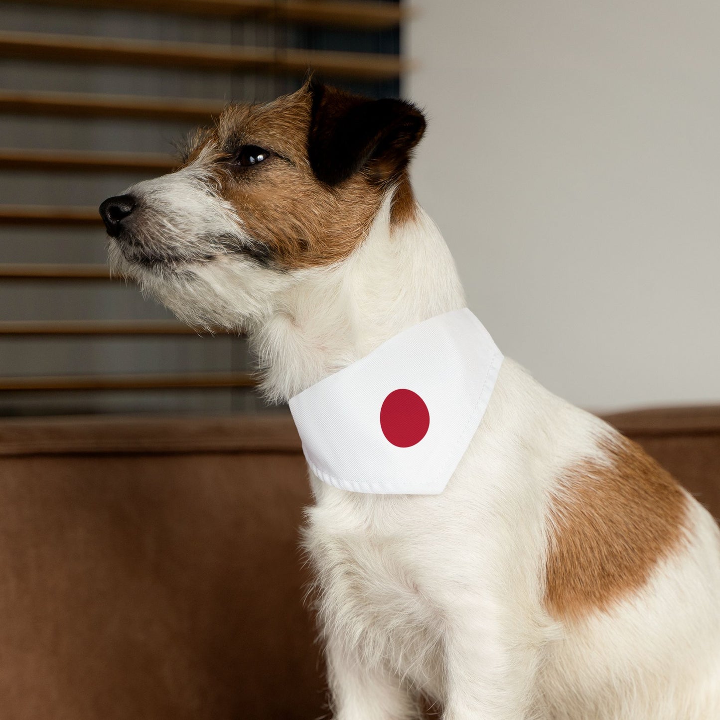 Japan Soccer Dog Bandana — Japanese Flag Snap-On Pet Bandana, Fan Gear