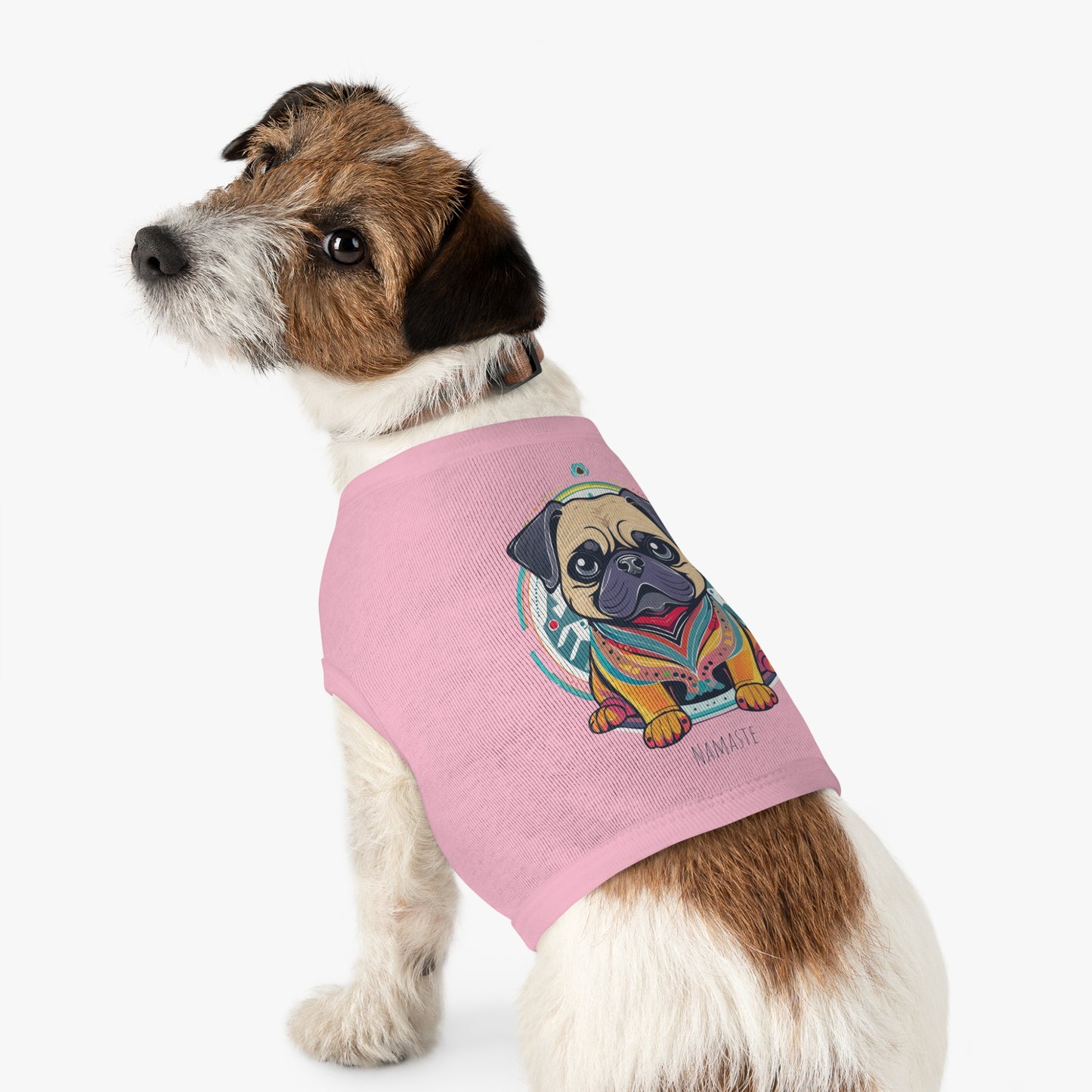 Namaste Pug Pet Tank Top, Stylish Dog Apparel, Yoga Pet Wear, Pet Summer Outfit, Dog Lover Gift, Funny Dog Shirt