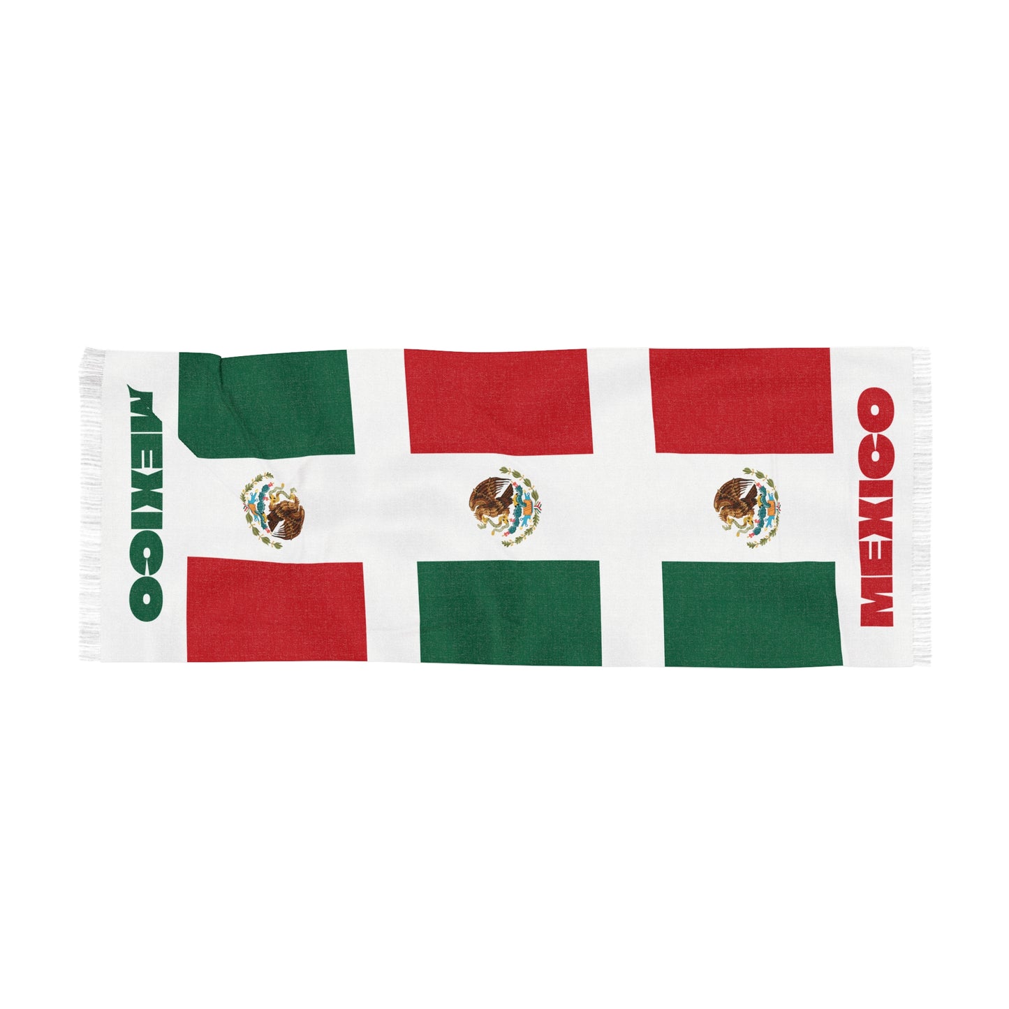 Mexico Soccer Scarf - Mexican Football Supporter Scarf with Flag (2026)