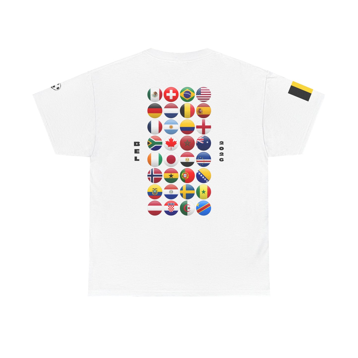 Belgium Football T-Shirt - Unisex Belgium Soccer Fan Tee with Flag (2026)