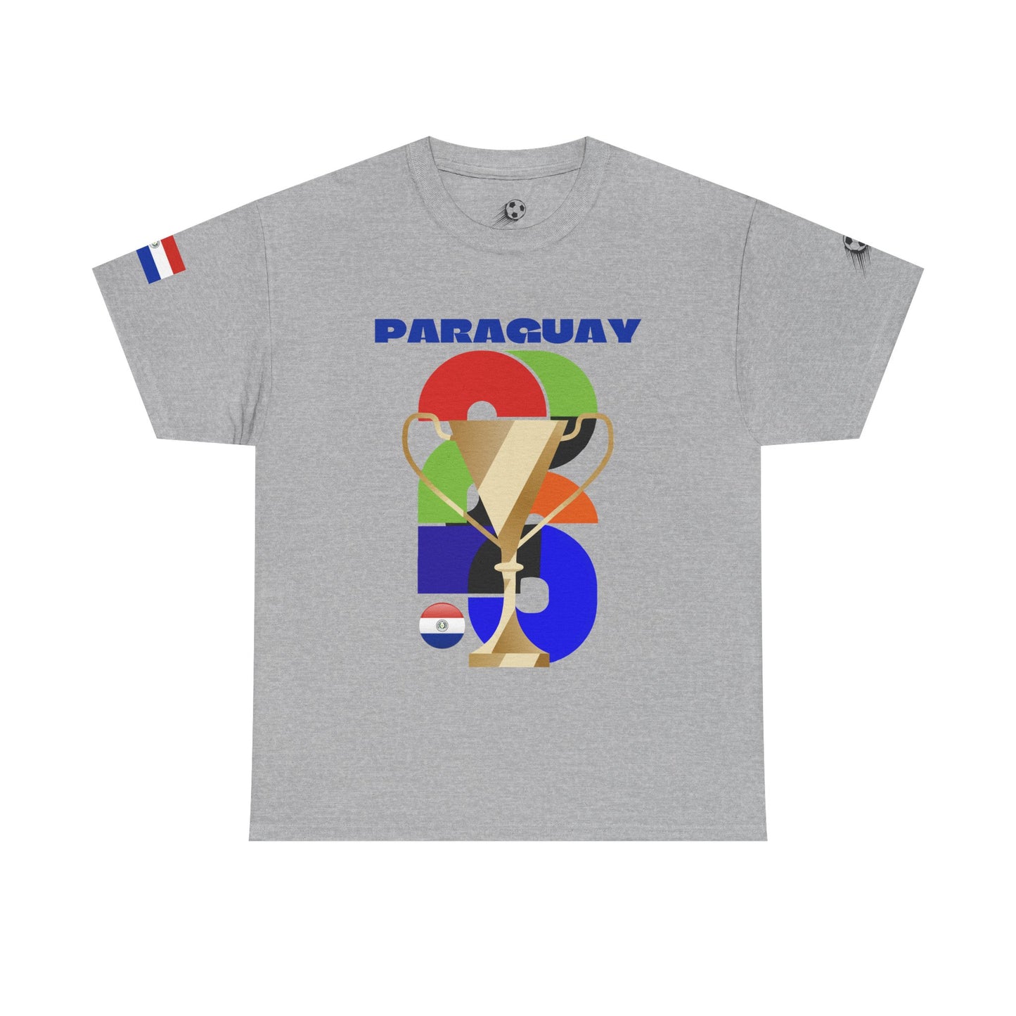 Paraguay Football T-Shirt - Unisex Paraguay Soccer Fan Tee with Flag (2026)