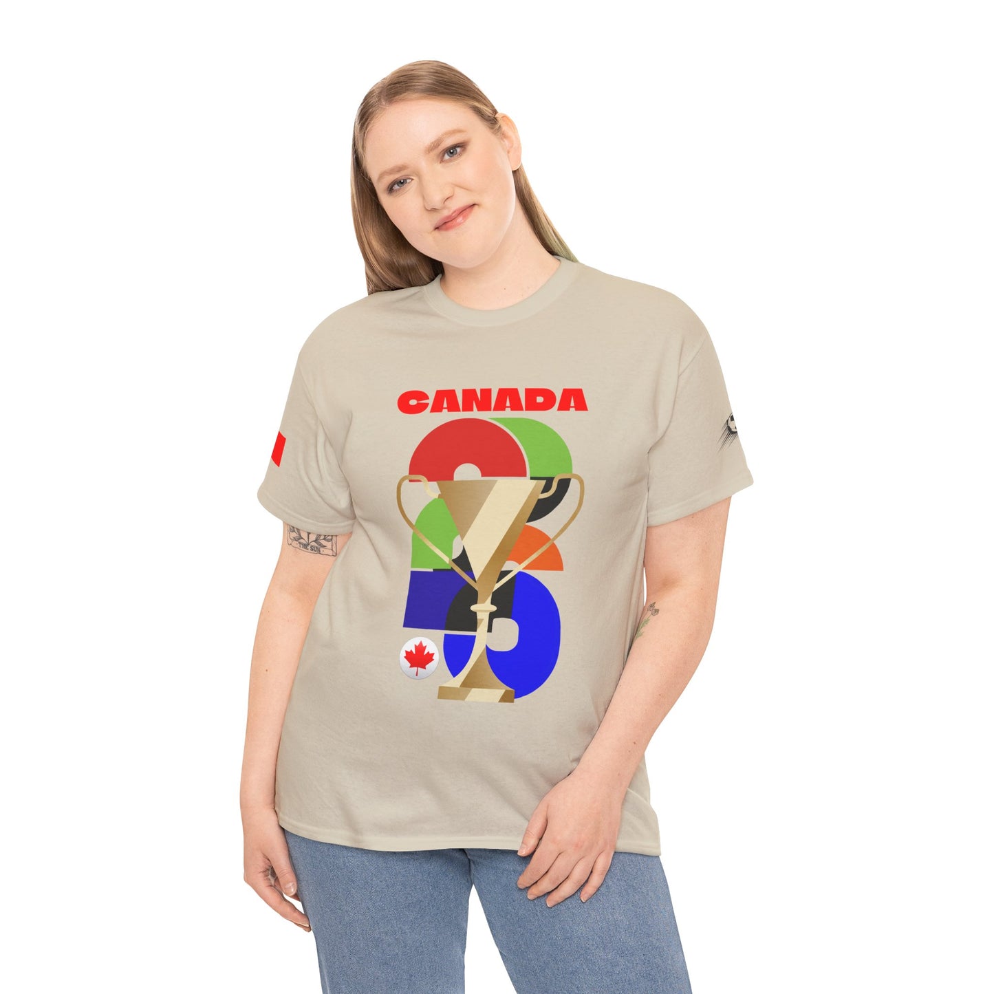Canada Football T-Shirt - Unisex Canada Soccer Fan Tee with Flag (2026)