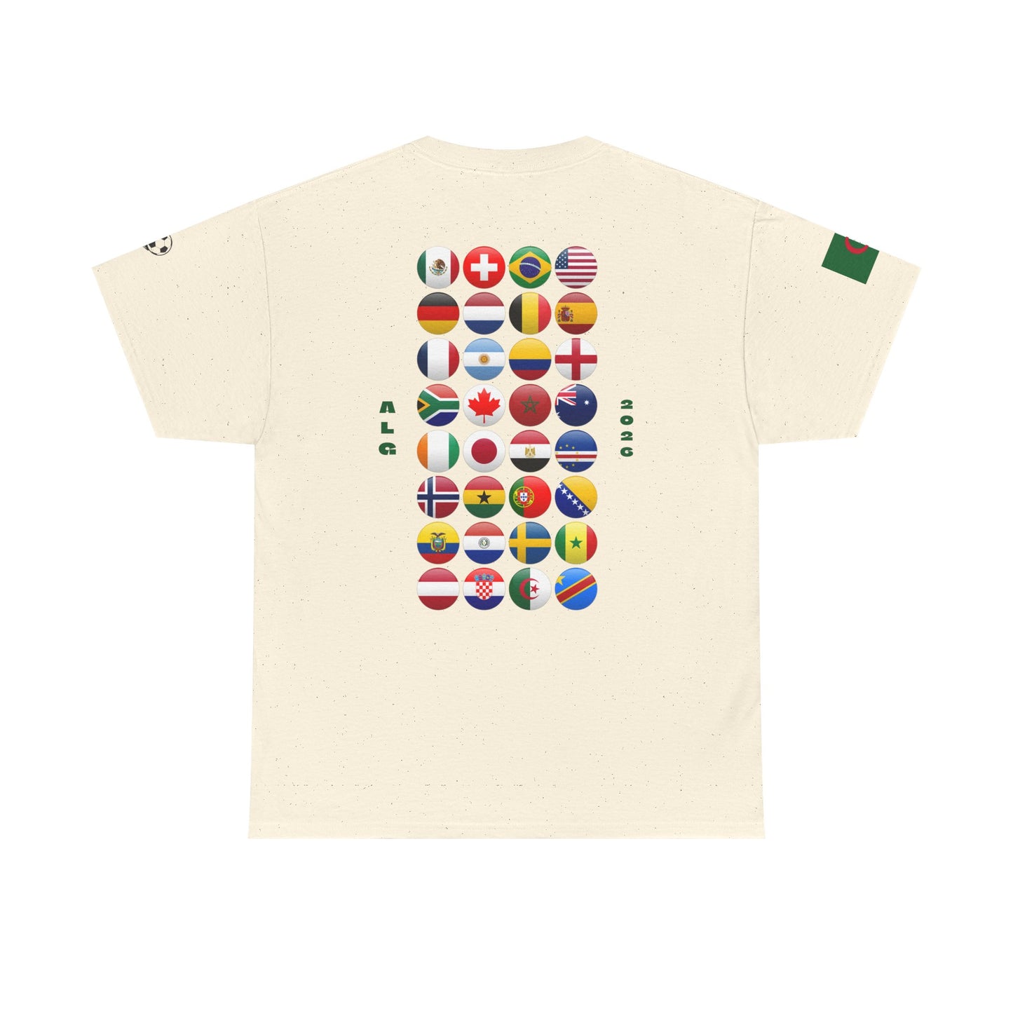 Algeria Football T-Shirt - Unisex Algeria Soccer Fan Tee with Flag (2026)