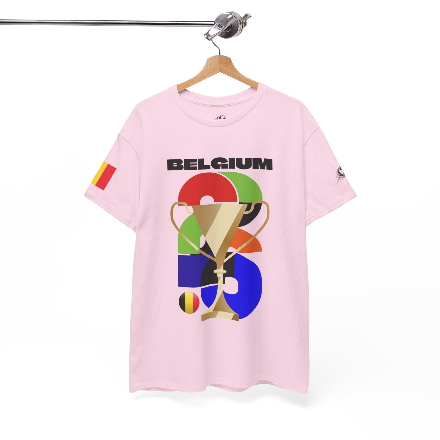 Belgium Football T-Shirt - Unisex Belgium Soccer Fan Tee with Flag (2026)