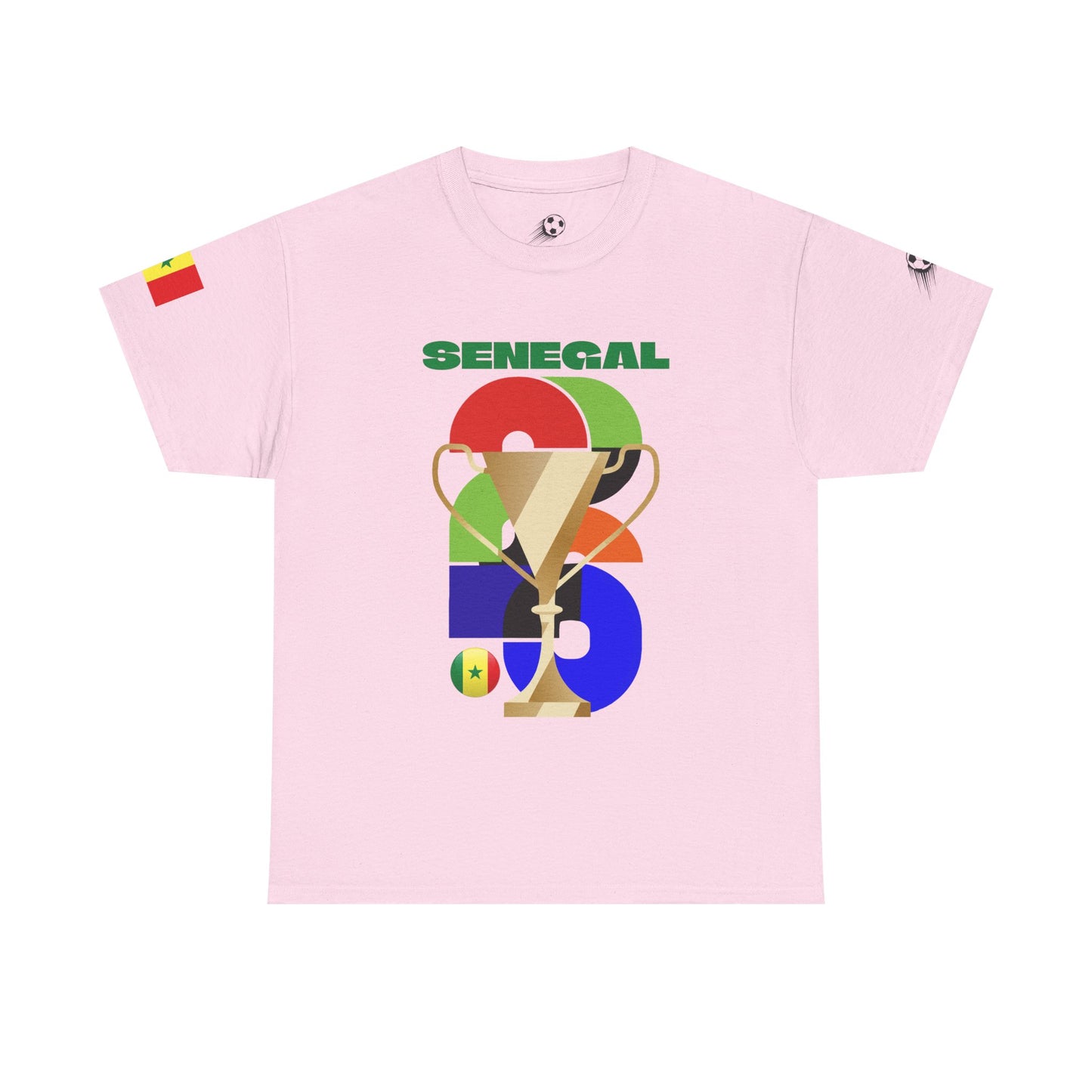 Senegal Football T-Shirt - Unisex Senegal Soccer Fan Tee with Flag (2026)