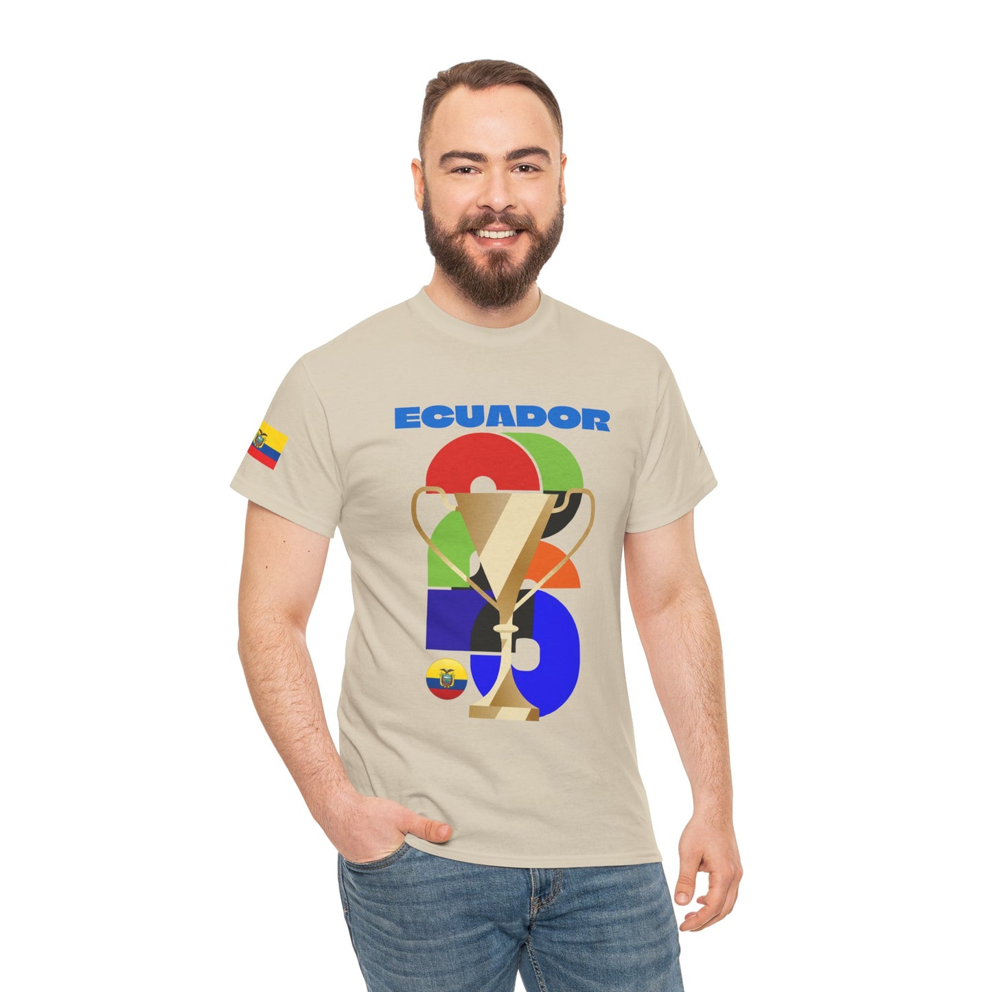Ecuador Football T-Shirt - Unisex Ecuador Soccer Fan Tee with Flag (2026)