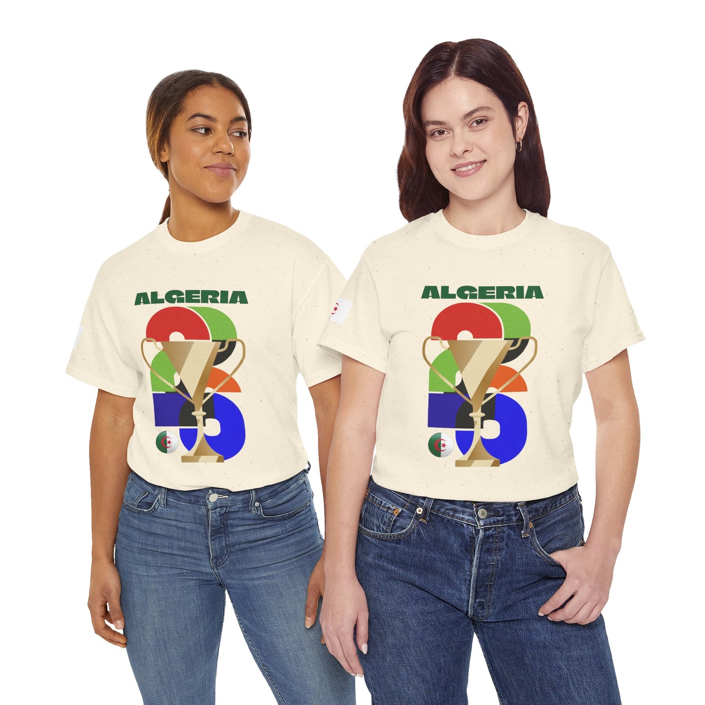 Algeria Football T-Shirt - Unisex Algeria Soccer Fan Tee with Flag (2026)