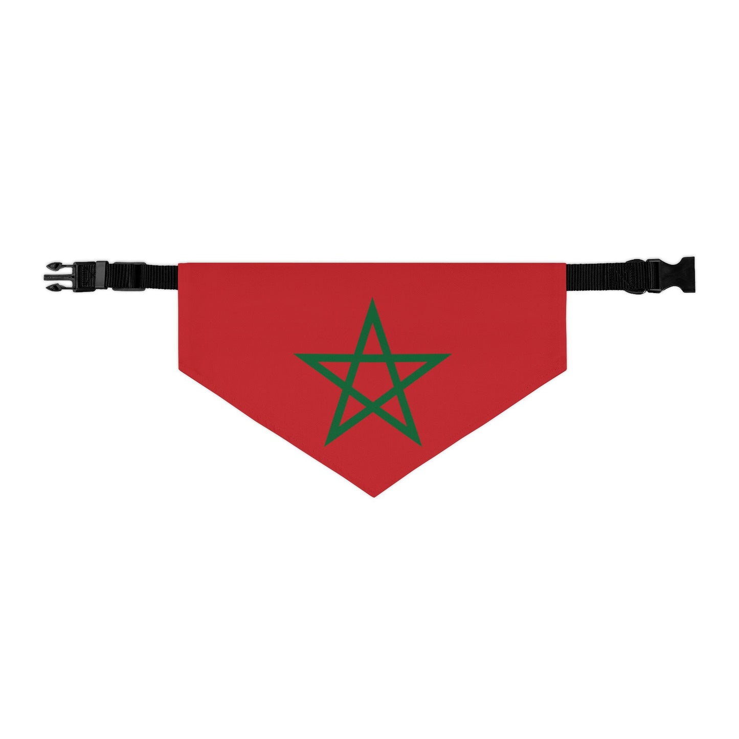 Morocco Soccer Dog Bandana — Moroccan Flag Snap-On Pet Bandana, Fan Gear
