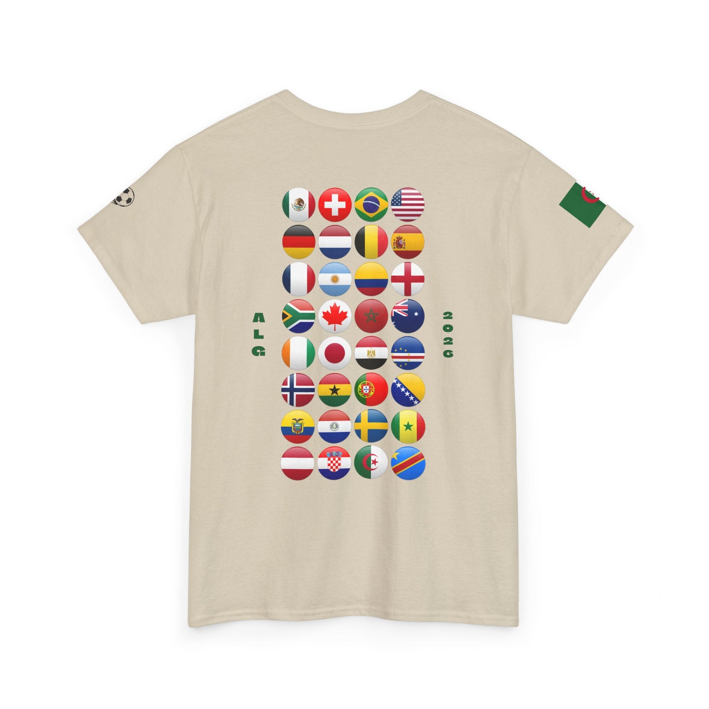 Algeria Football T-Shirt - Unisex Algeria Soccer Fan Tee with Flag (2026)