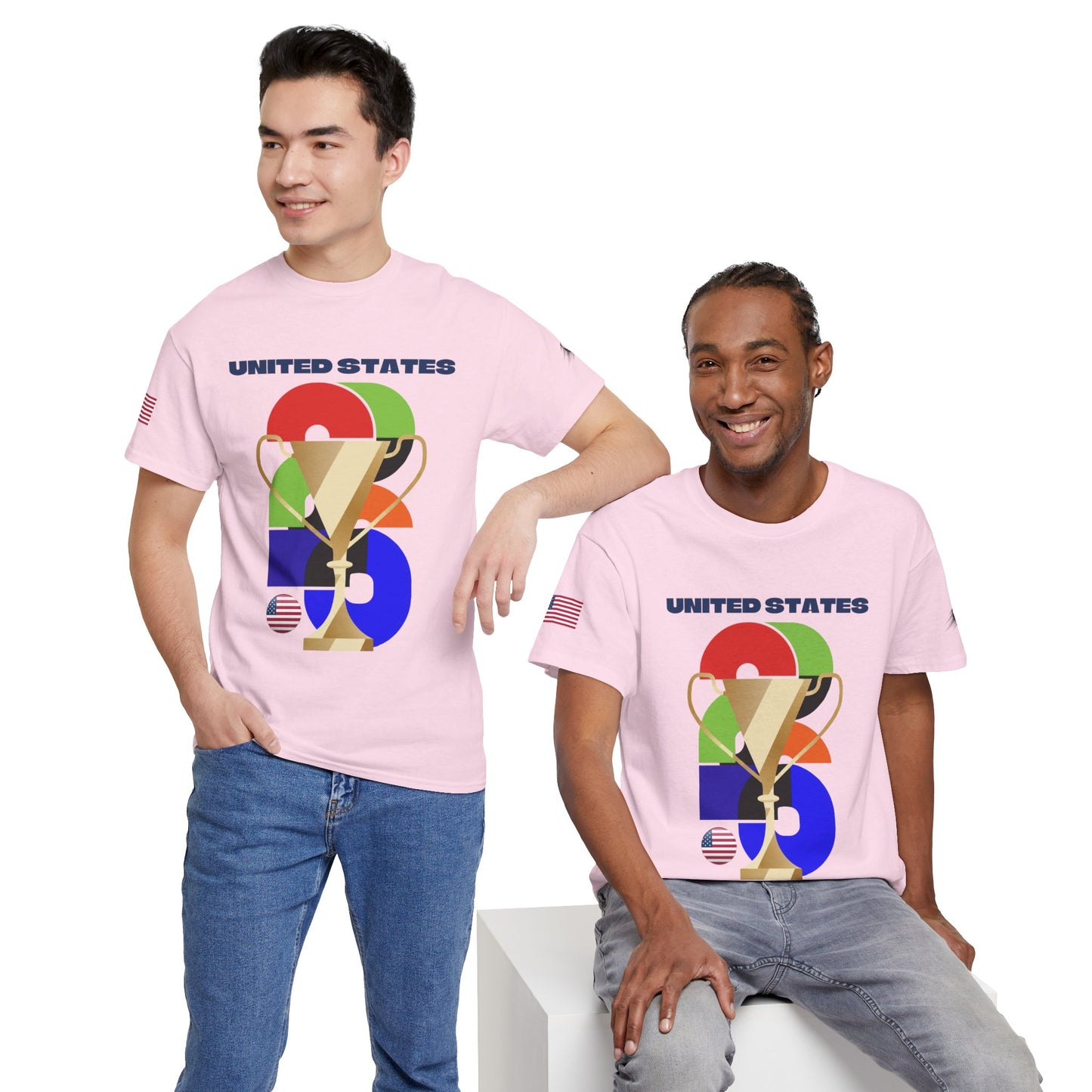 United States Football T-Shirt - Unisex United States Soccer Fan Tee with Flag (2026)