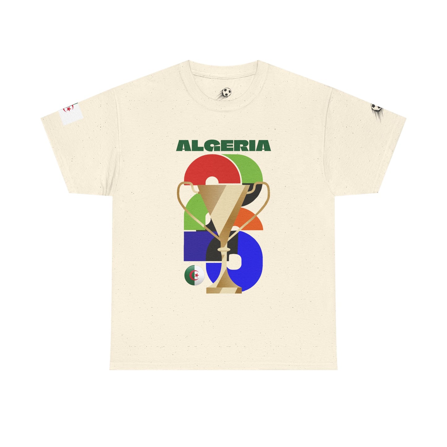 Algeria Football T-Shirt - Unisex Algeria Soccer Fan Tee with Flag (2026)