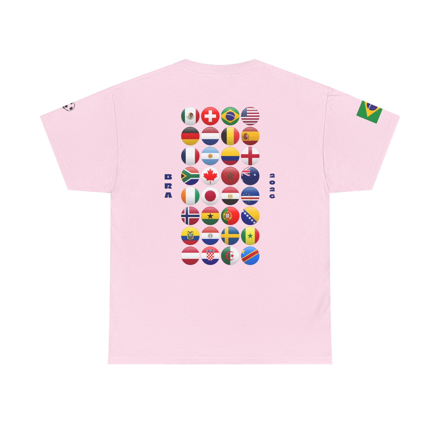 Brazil Football T-Shirt - Unisex Brazil Soccer Fan Tee with Flag (2026)