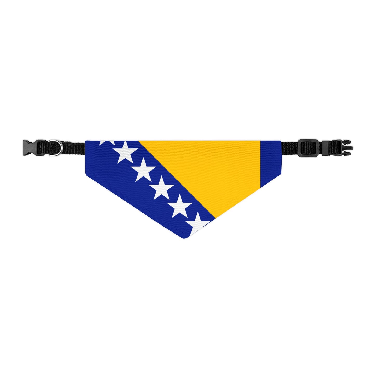 Bosnia and Herzegovina Soccer Dog Bandana — Bosnian Flag Snap-On Pet Bandana, Fan Gear