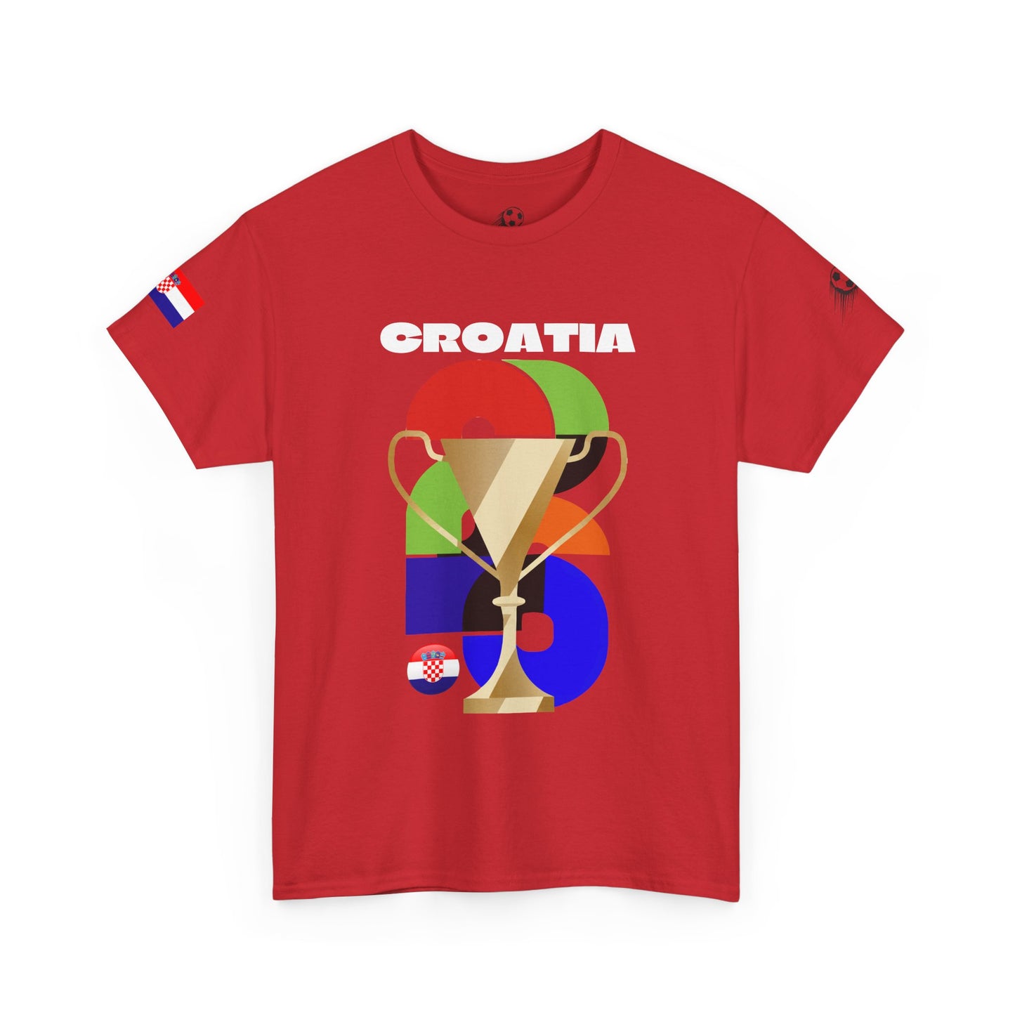 Croatia Football T-Shirt - Unisex Croatia Soccer Fan Tee with Flag (2026)