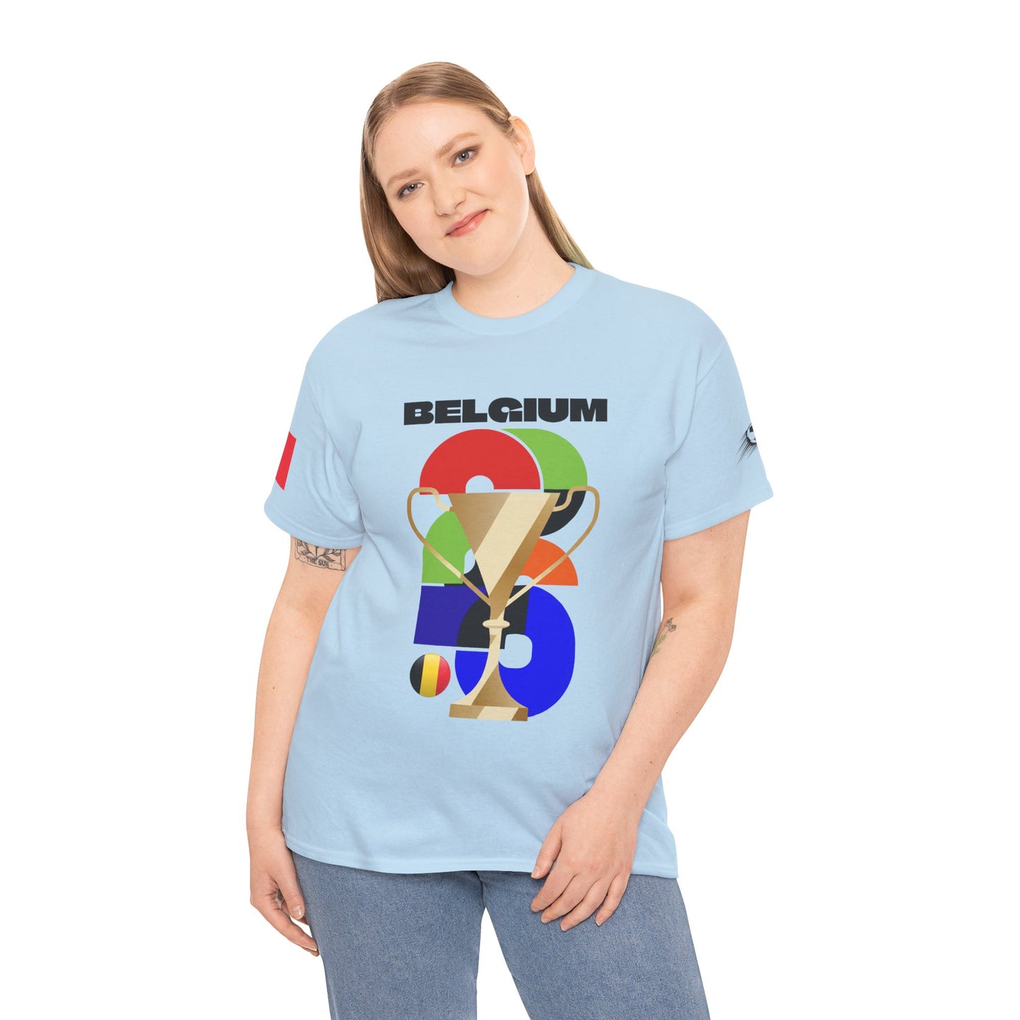 Belgium Football T-Shirt - Unisex Belgium Soccer Fan Tee with Flag (2026)