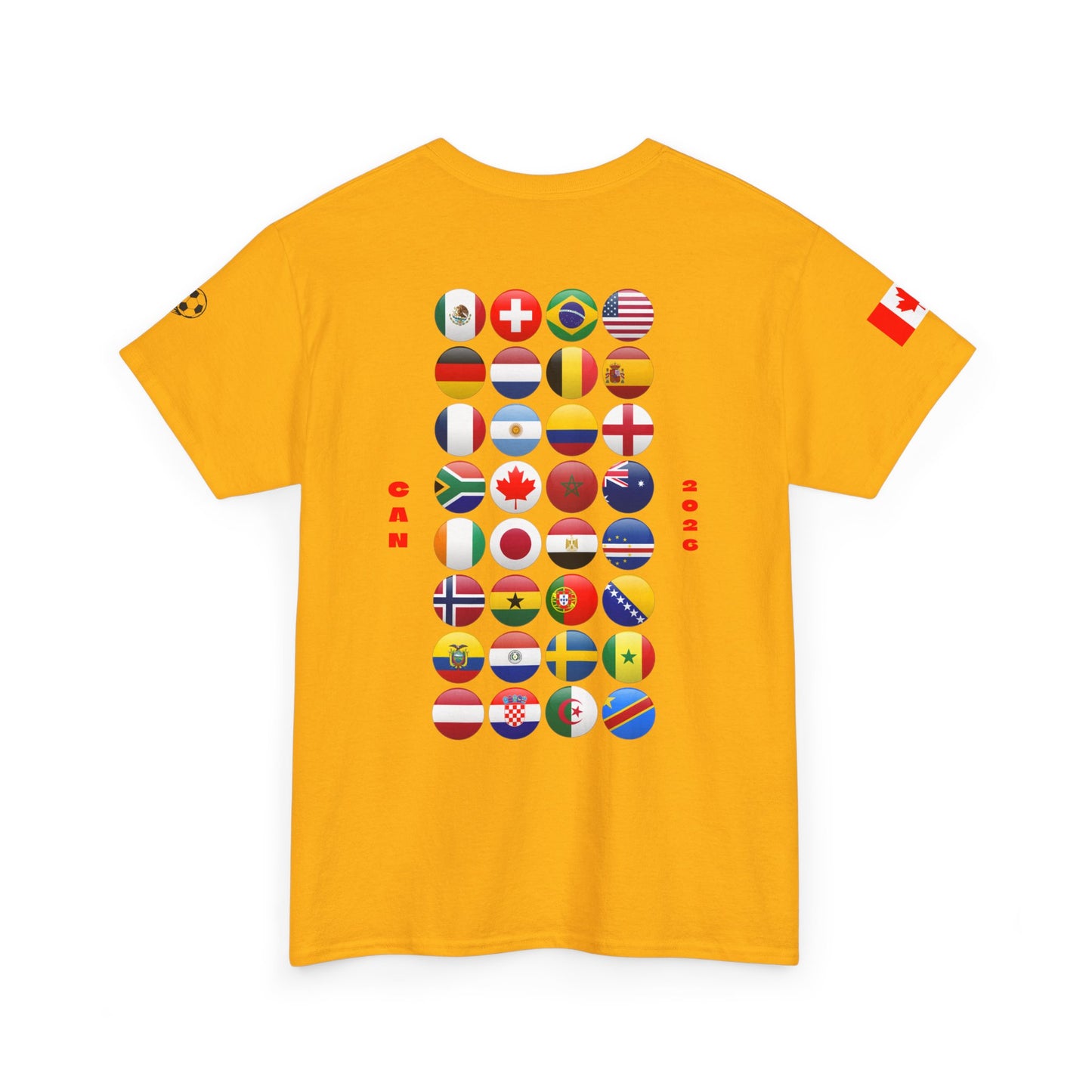 Canada Football T-Shirt - Unisex Canada Soccer Fan Tee with Flag (2026)