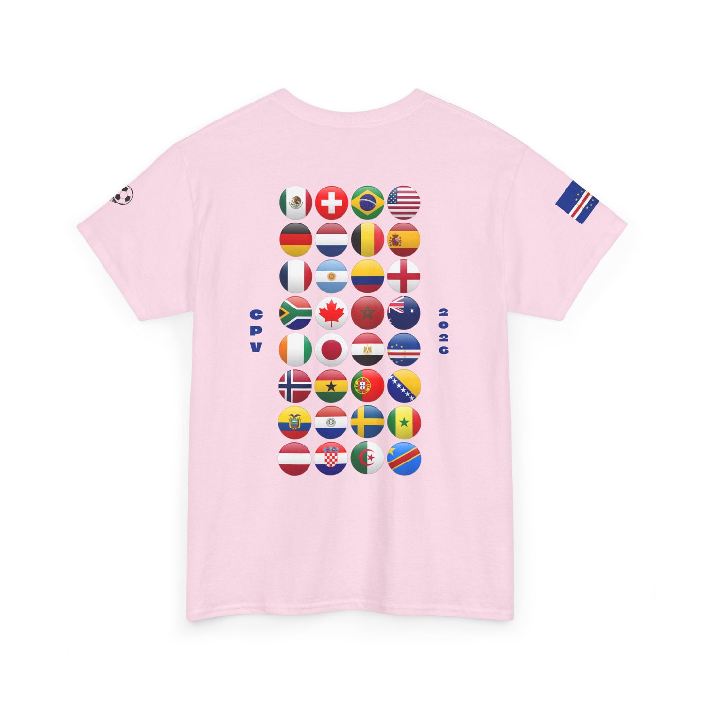 Cape Verde Football T-Shirt - Unisex Cape Verde Soccer Fan Tee with Flag (2026)