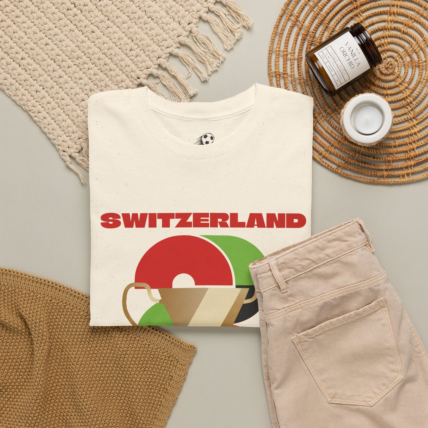 Switzerland Football T-Shirt - Unisex Switzerland Soccer Fan Tee with Flag (2026)