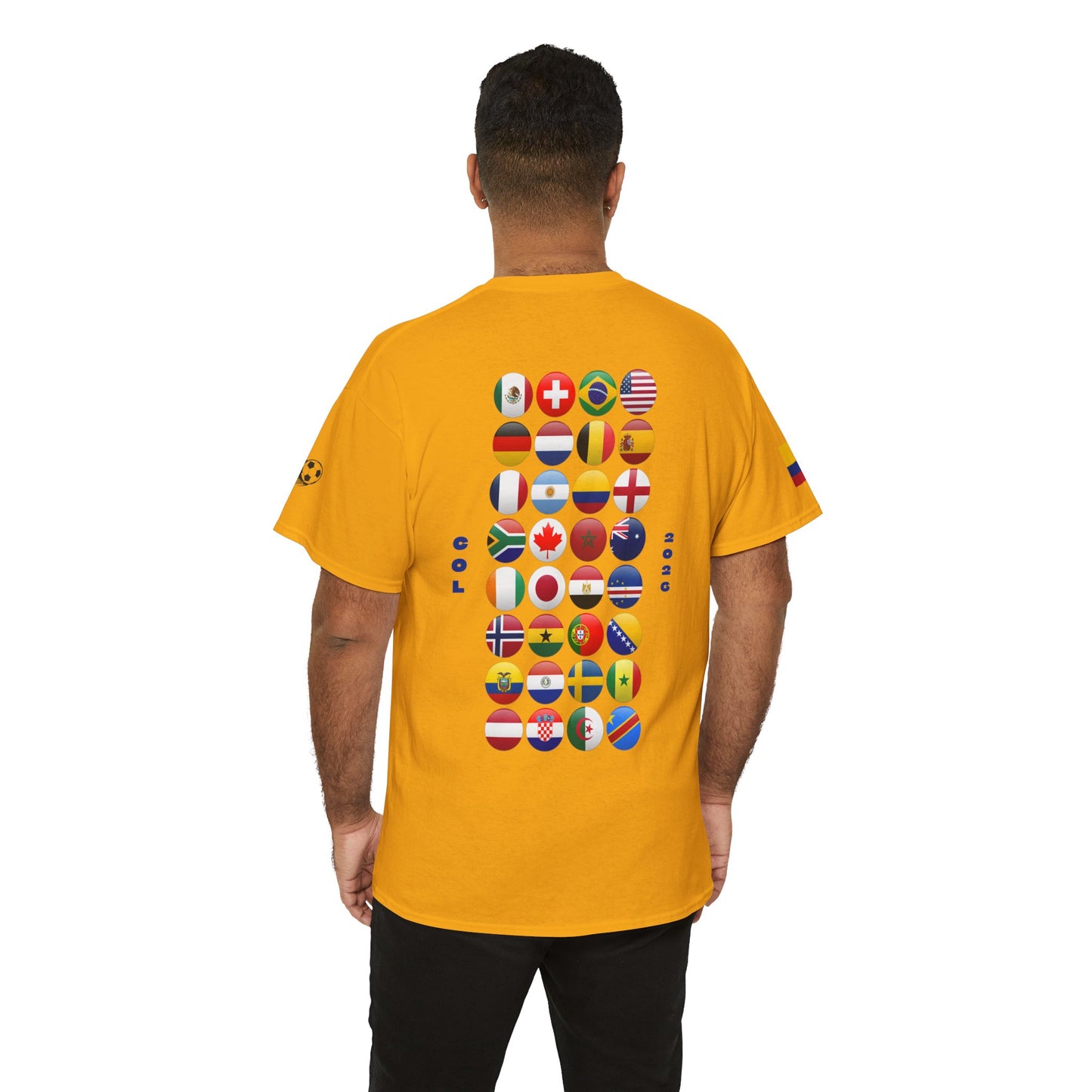 Colombia Football T-Shirt - Unisex Colombia Soccer Fan Tee with Flag (2026)
