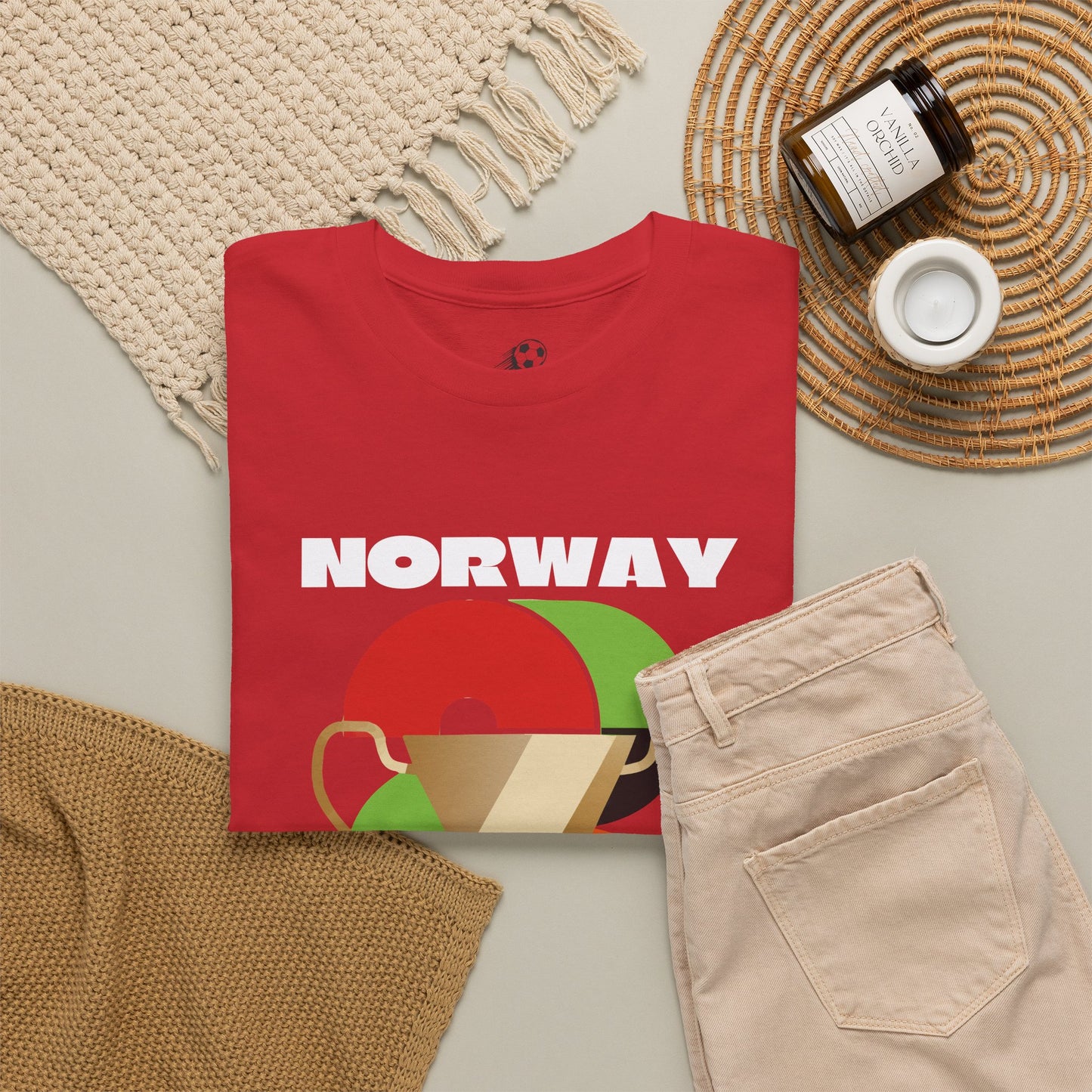 Norway Football T-Shirt - Unisex Norway Soccer Fan Tee with Flag (2026)