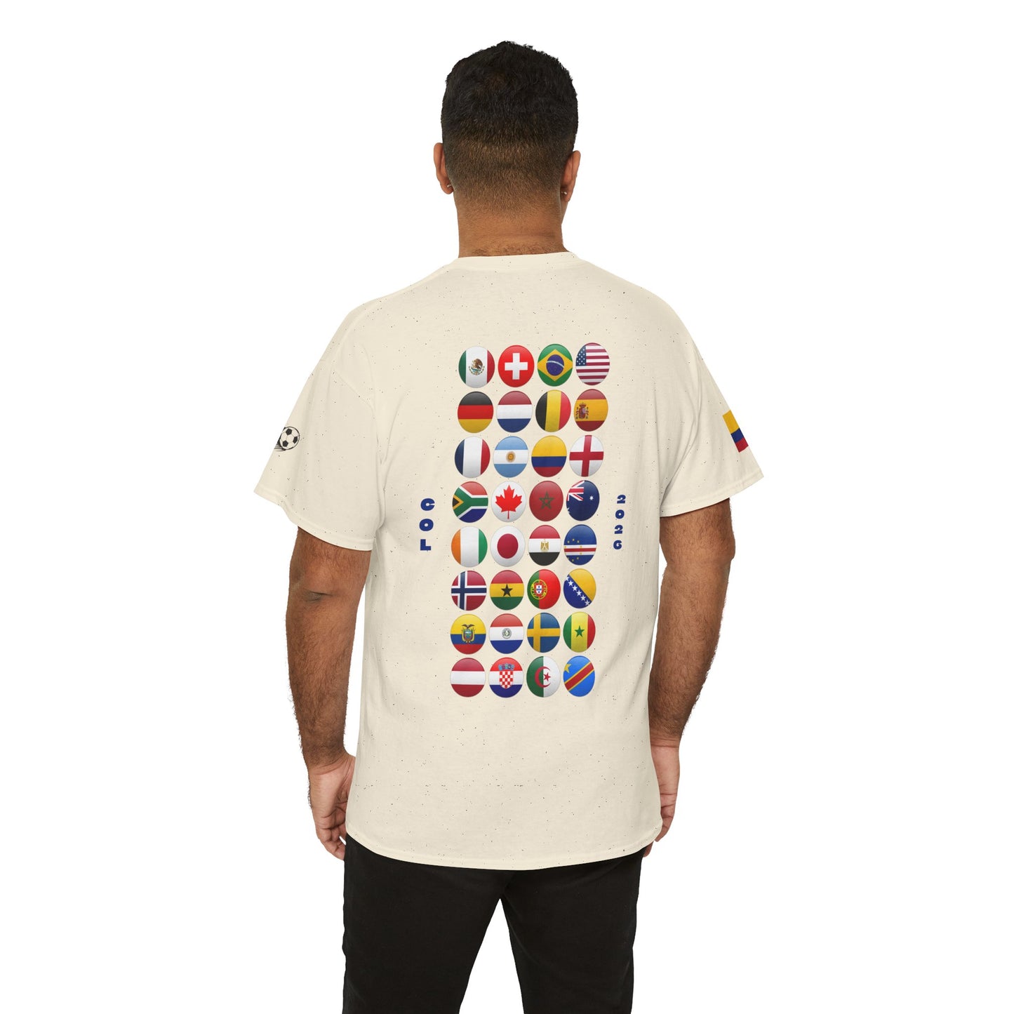 Colombia Football T-Shirt - Unisex Colombia Soccer Fan Tee with Flag (2026)