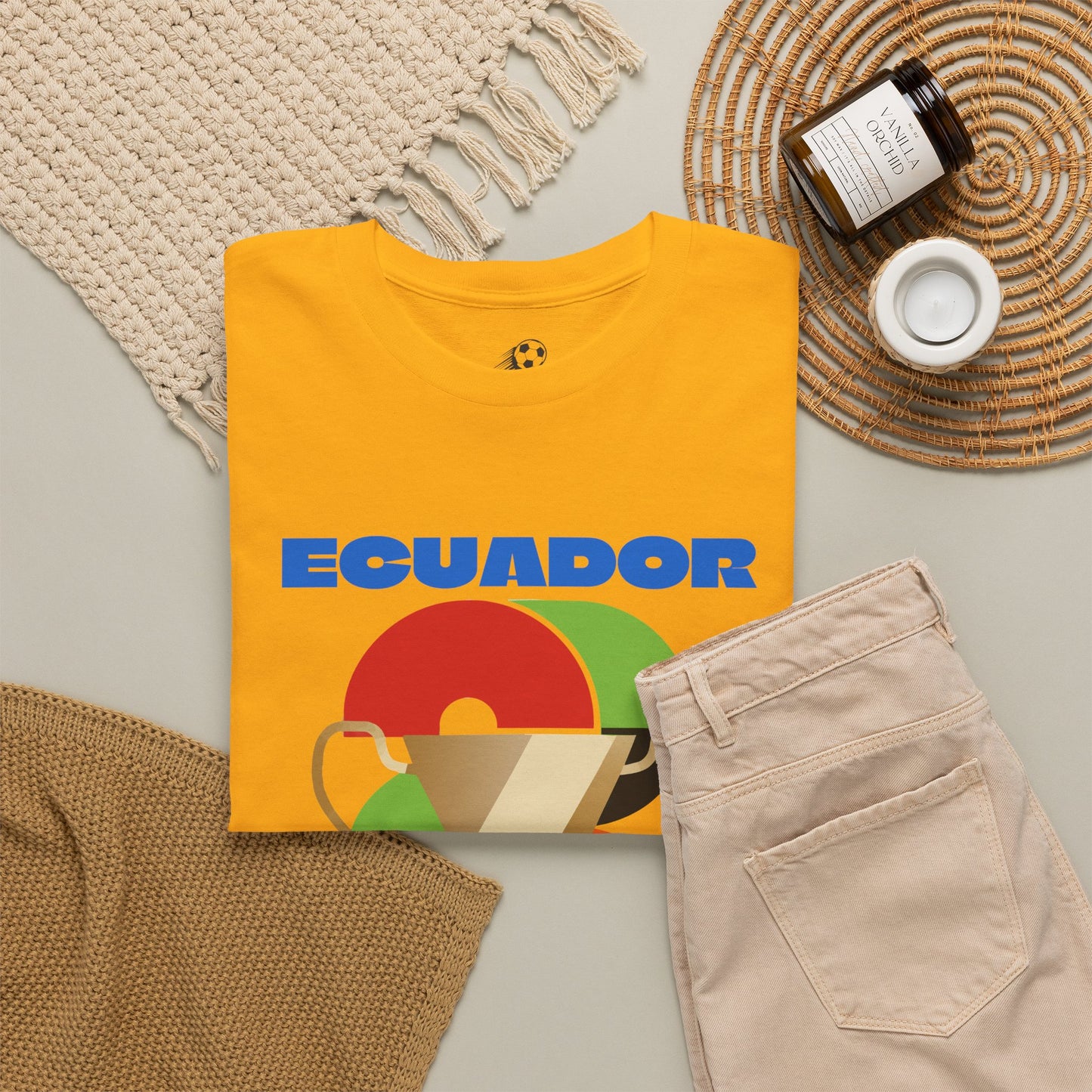 Ecuador Football T-Shirt - Unisex Ecuador Soccer Fan Tee with Flag (2026)